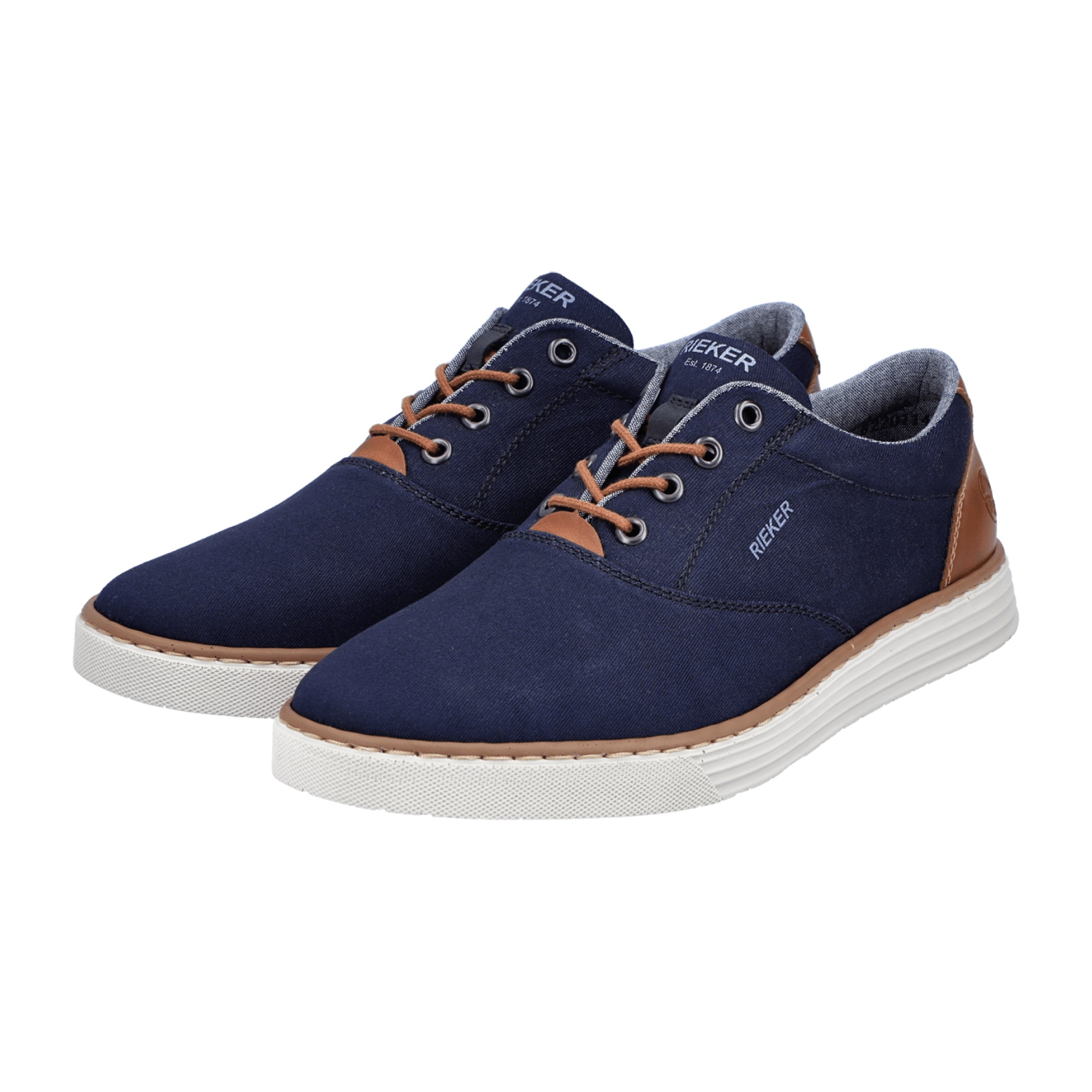 Rieker Men's Blue Lace-Up Shoes with Lightweight Shock Absorbing Sole