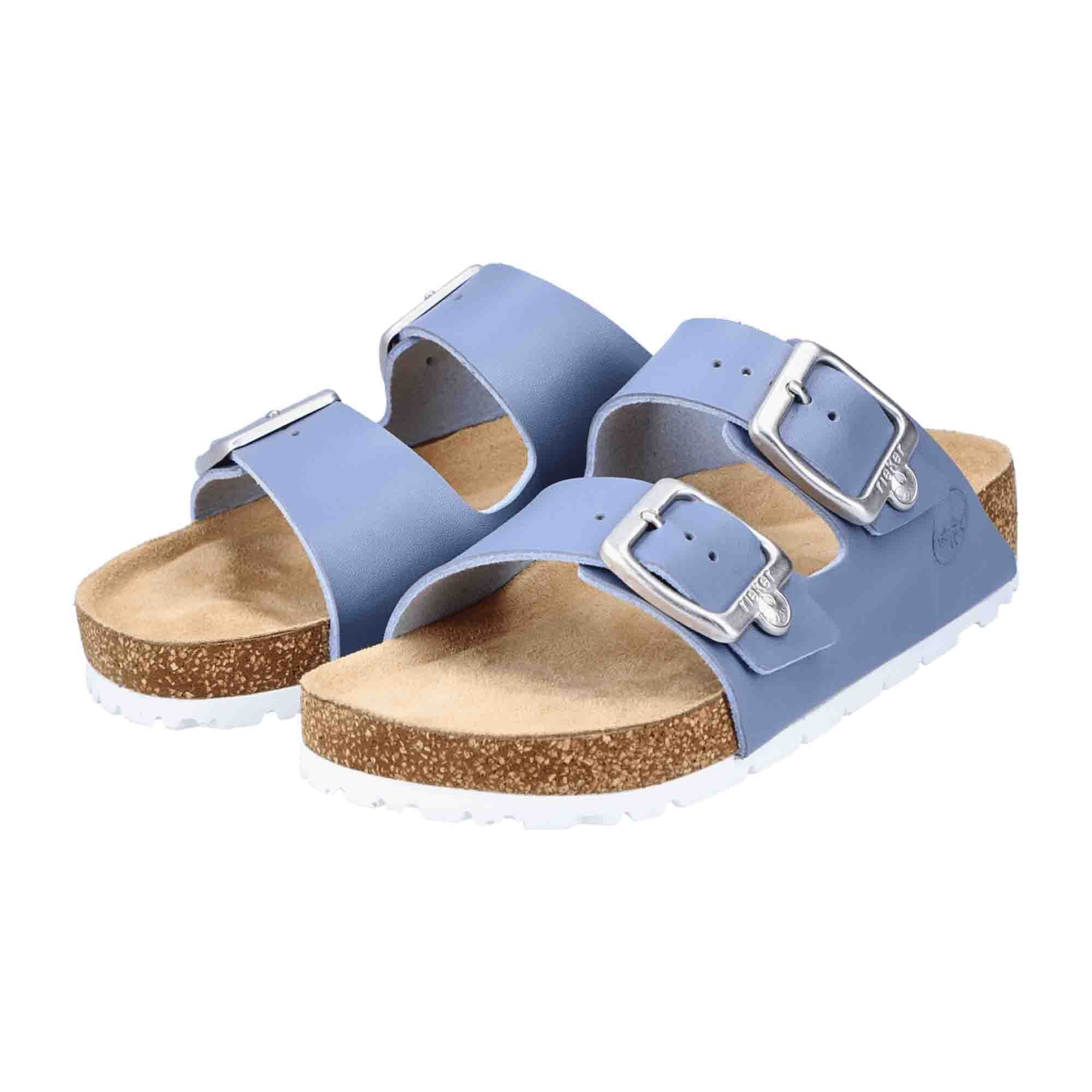 Rieker Women's Blue Sandals 69384 Spring Summer Synthetic Buckle Closure