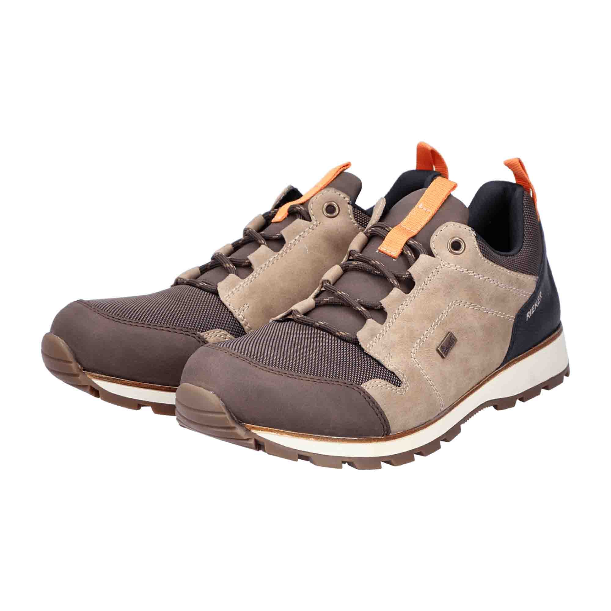 Rieker B572225 Men's Brown Casual Shoes with Removable Insole and Rieker Tex