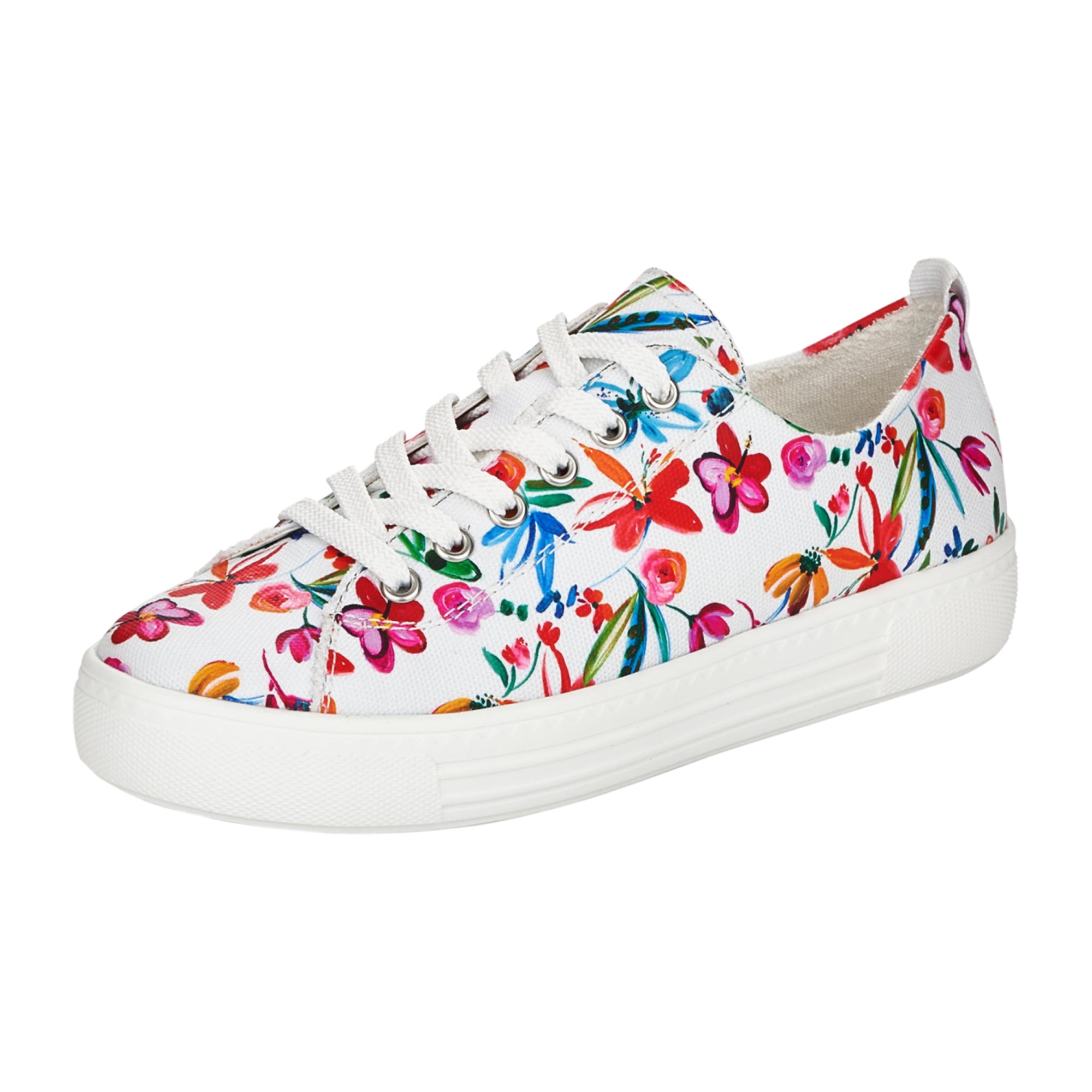 Remonte Meadowprint Shoes for Women Colorful Lace-Up Textile Upper and Lining