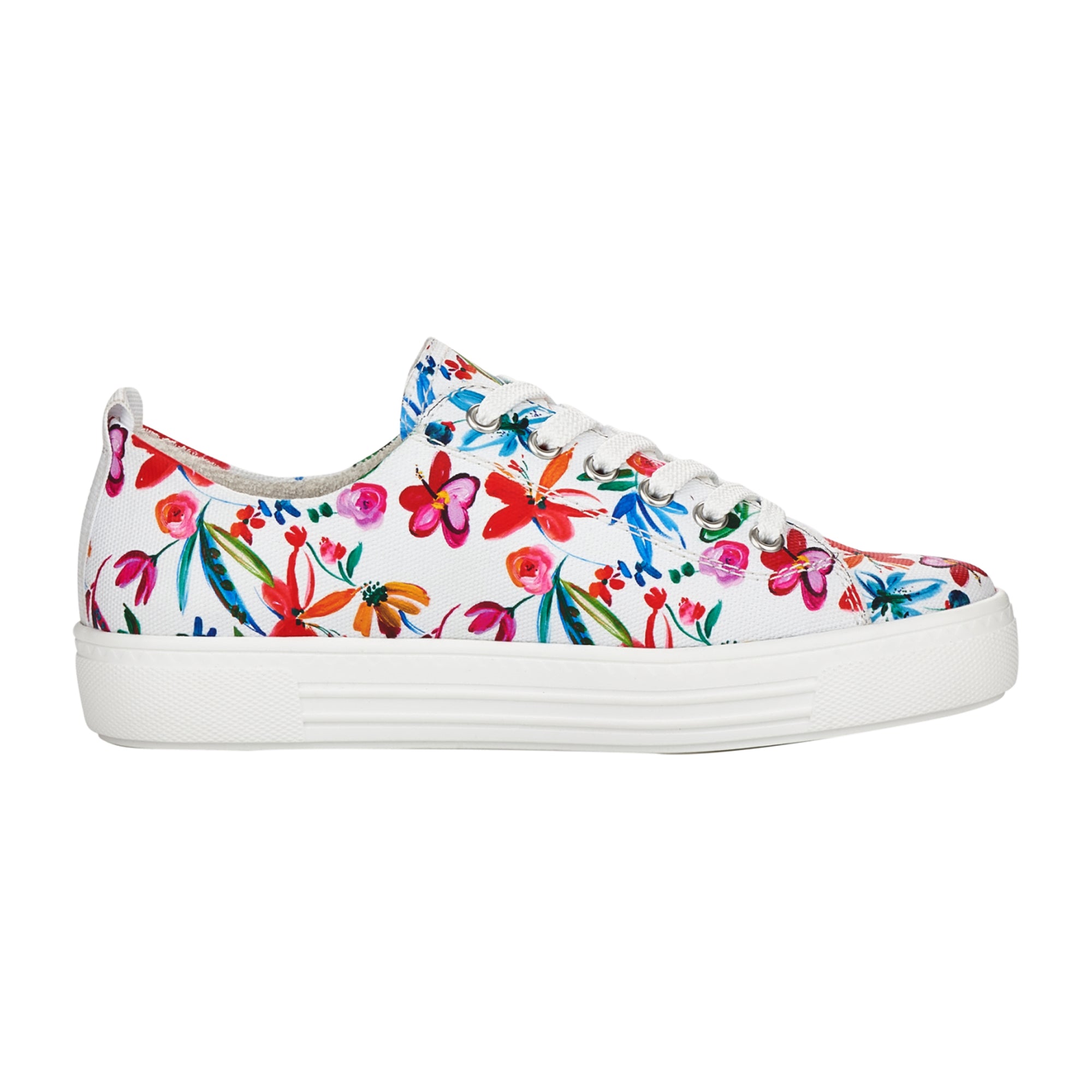 Remonte Meadowprint Shoes for Women Colorful Lace-Up Textile Upper and Lining