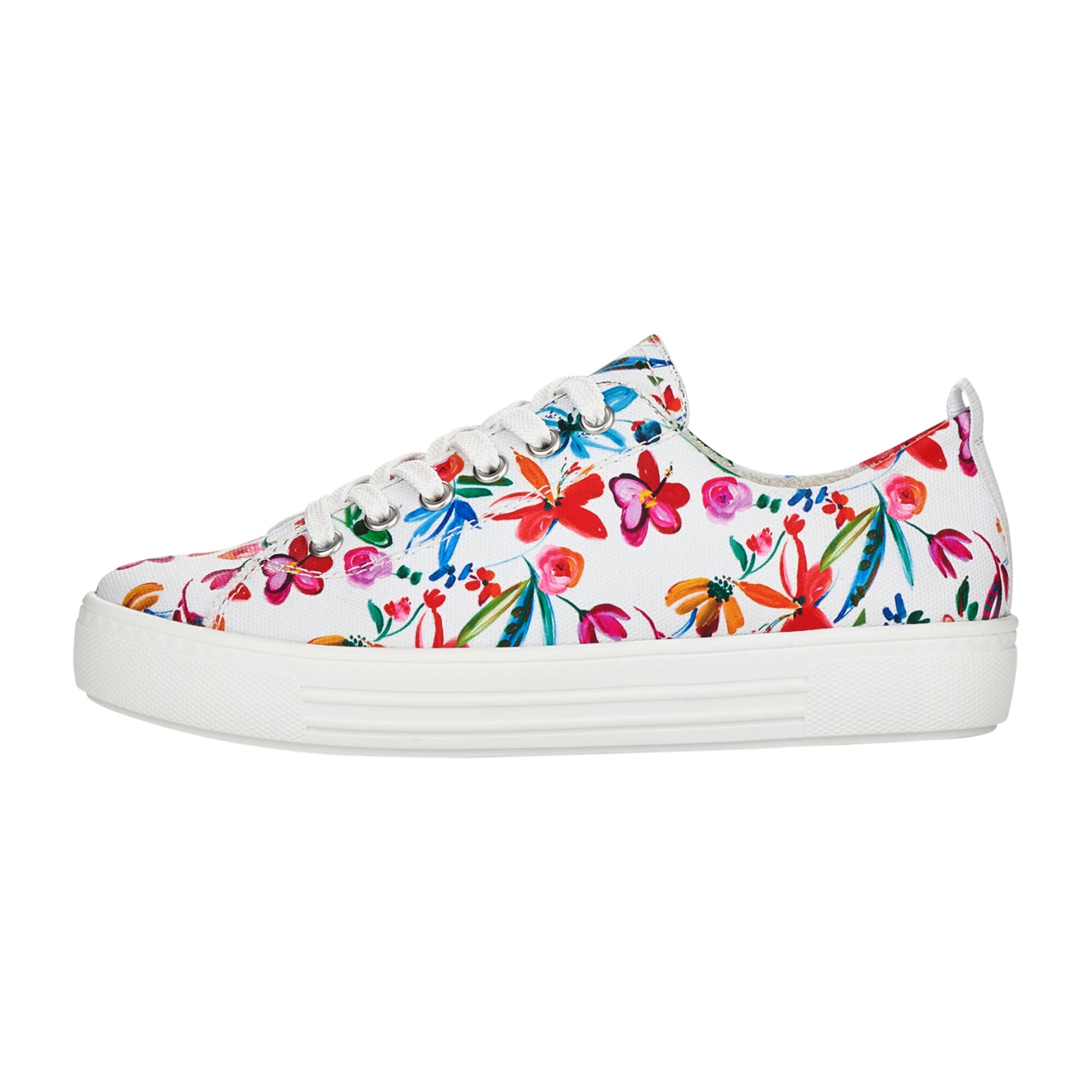 Remonte Meadowprint Shoes for Women Colorful Lace-Up Textile Upper and Lining