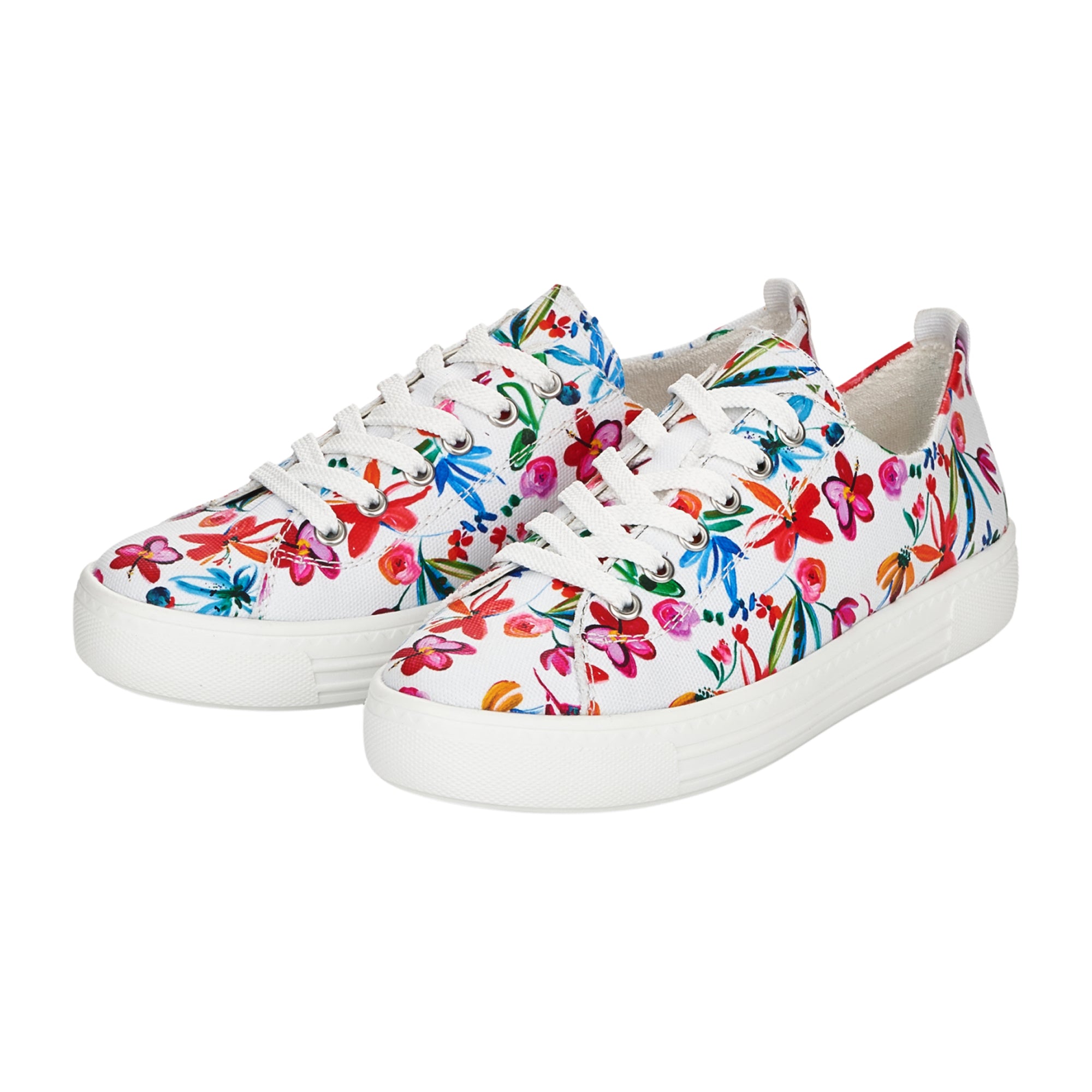 Remonte Meadowprint Shoes for Women Colorful Lace-Up Textile Upper and Lining