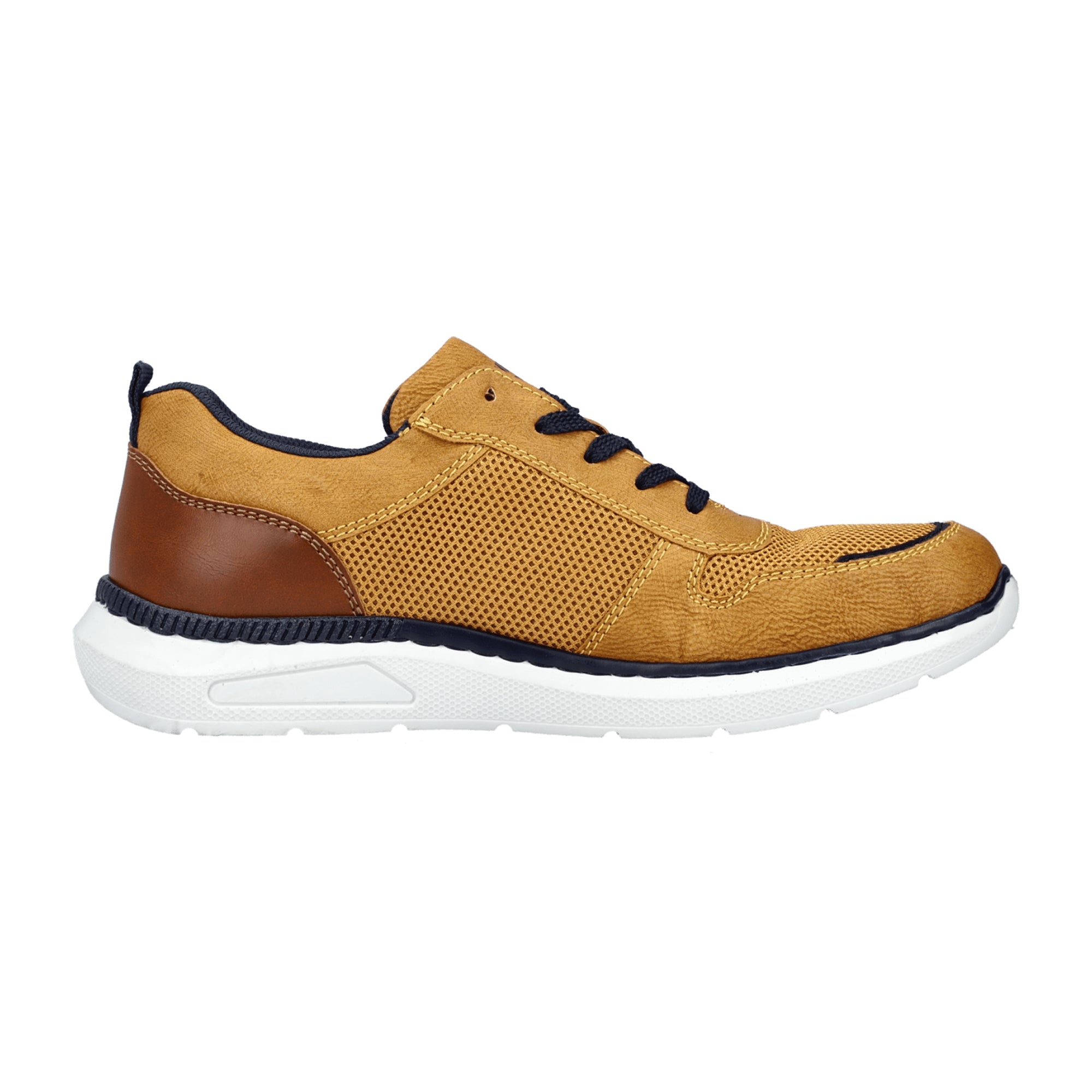 Rieker FSK Men's Yellow Casual Shoes with Removable Insole and Lace-Up Closure