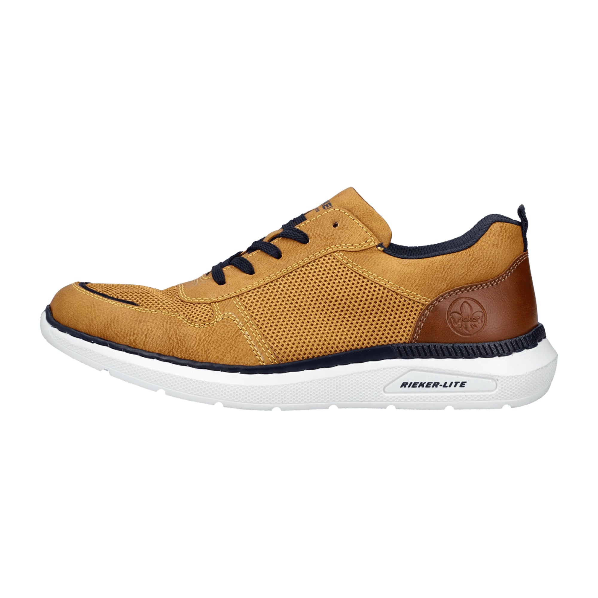 Rieker FSK Men's Yellow Casual Shoes with Removable Insole and Lace-Up Closure