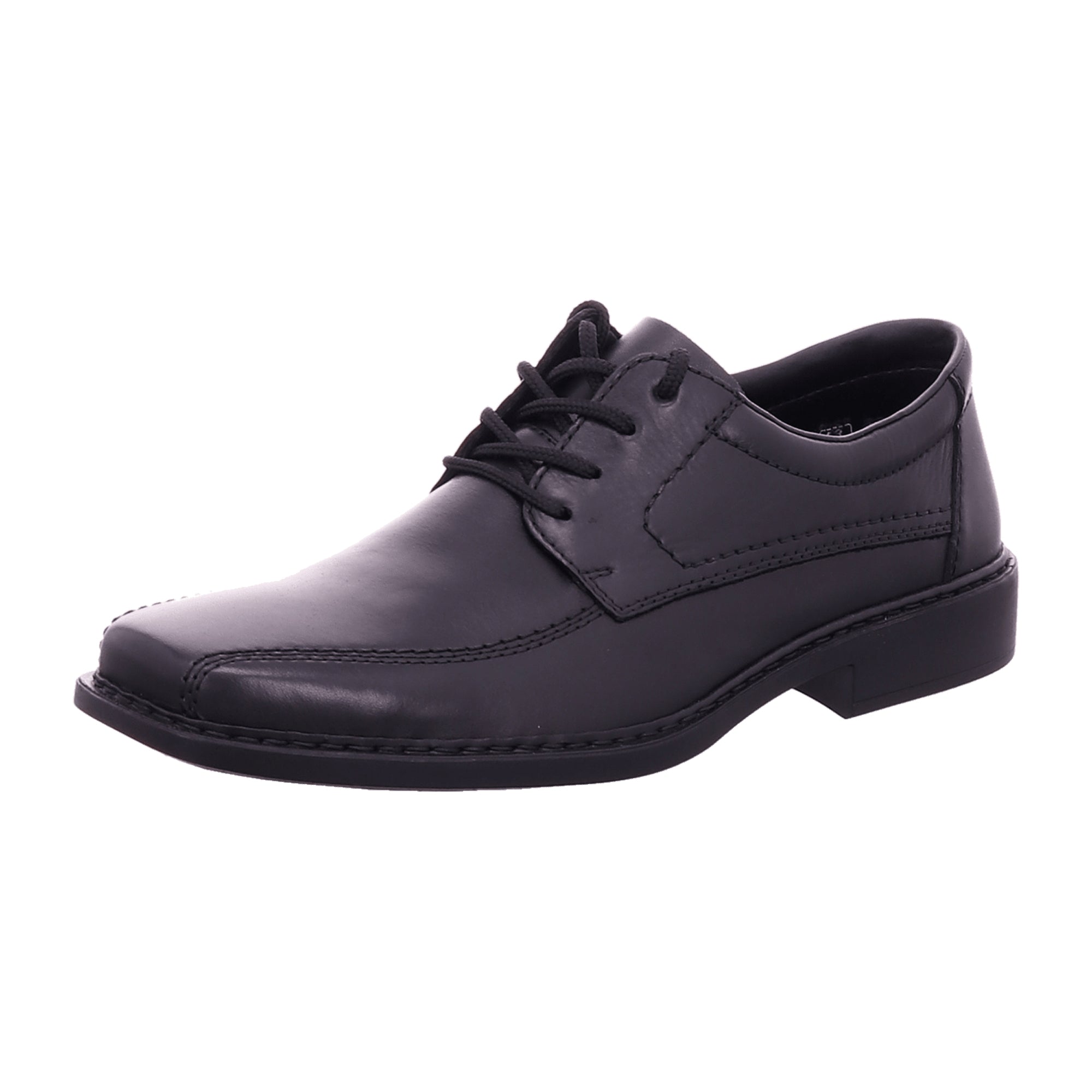 Rieker B081200 Men's Black Casual Lace-Up Shoes Leather Look Comfort Sole