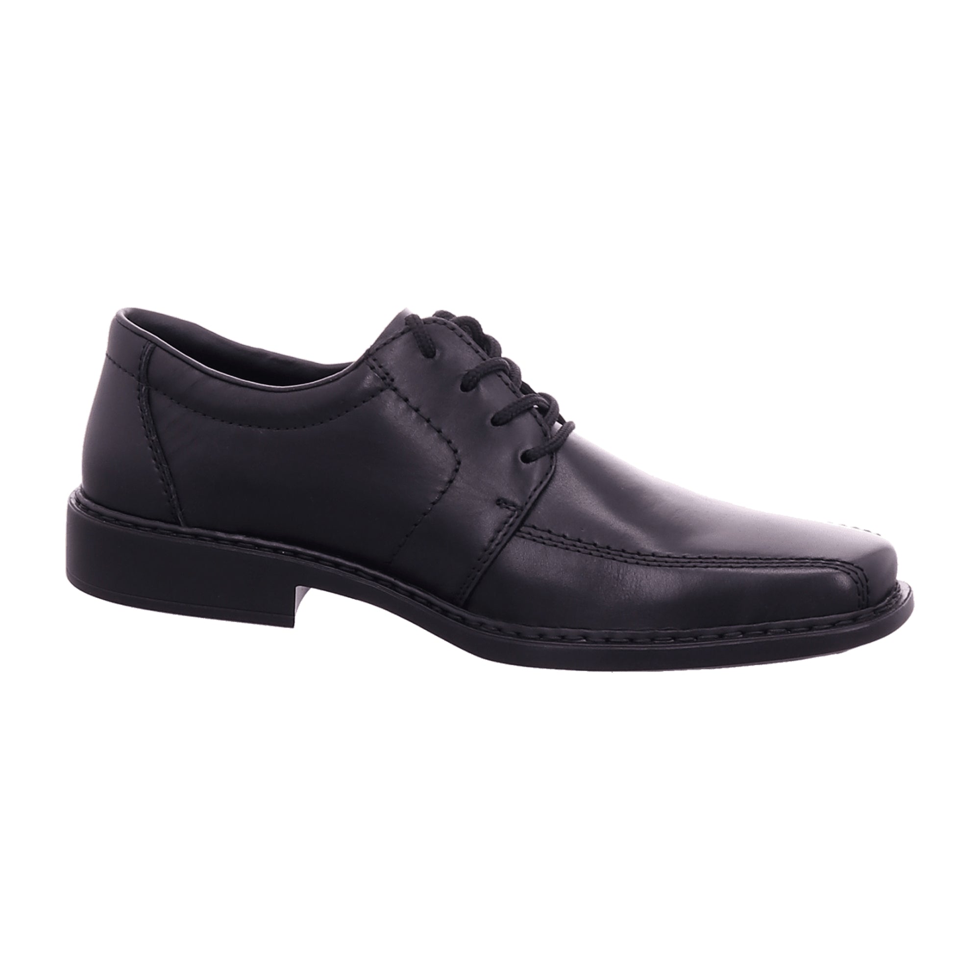 Rieker B081200 Men's Black Casual Lace-Up Shoes Leather Look Comfort Sole