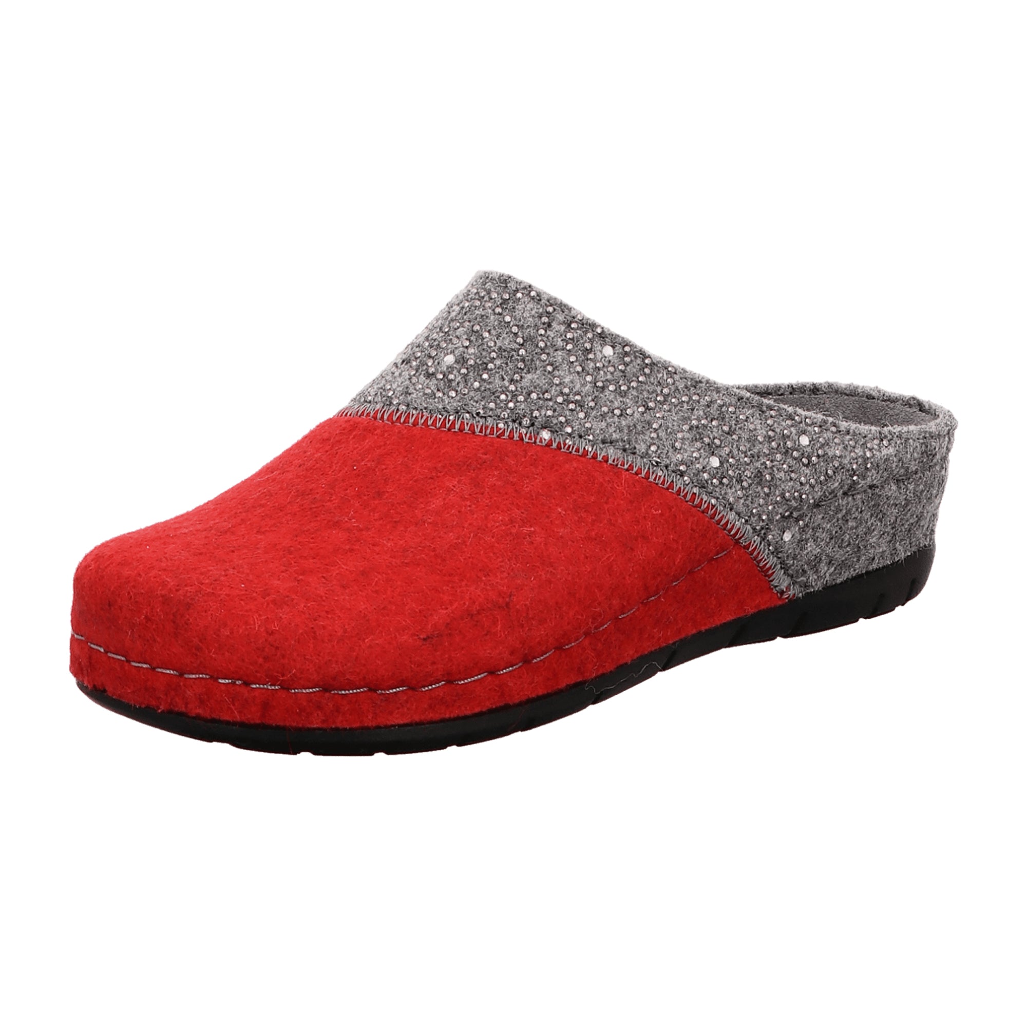 Rohde Rodigo Red Women's Slip-On Shoes with Wedge Heel Warm Lined