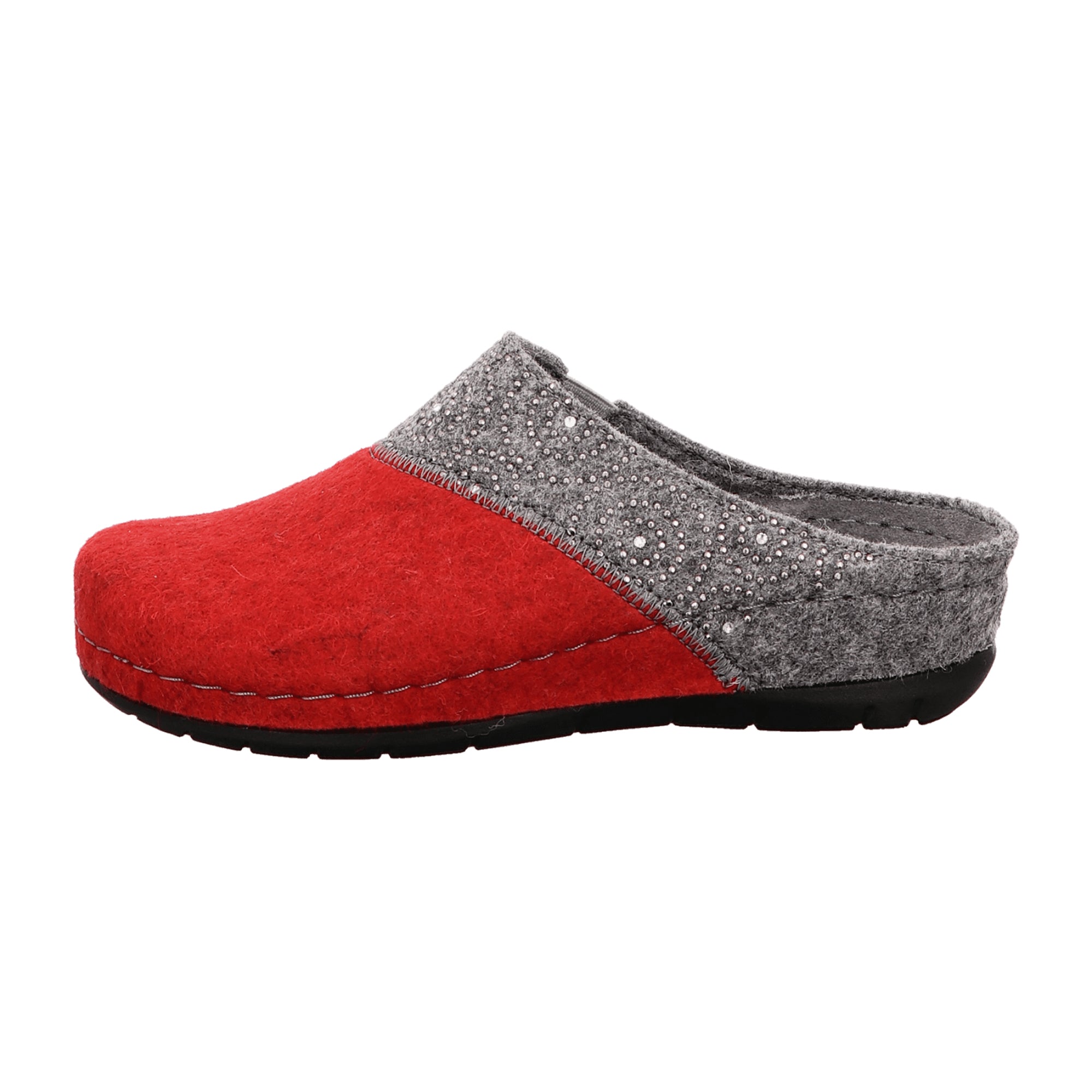 Rohde Rodigo Red Women's Slip-On Shoes with Wedge Heel Warm Lined