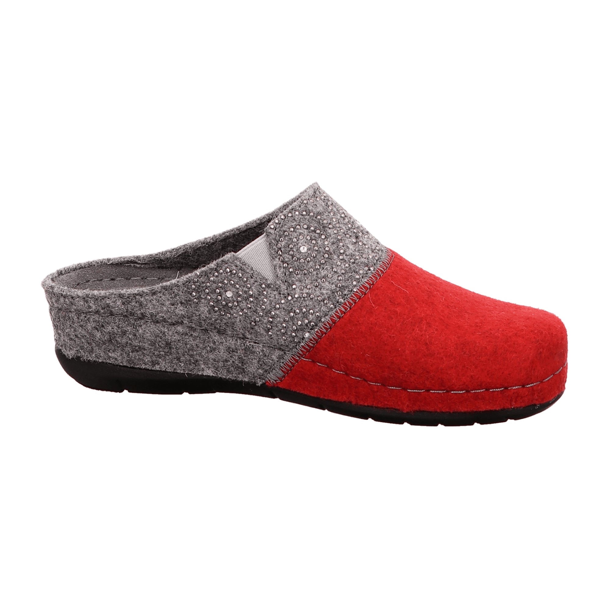 Rohde Rodigo Red Women's Slip-On Shoes with Wedge Heel Warm Lined