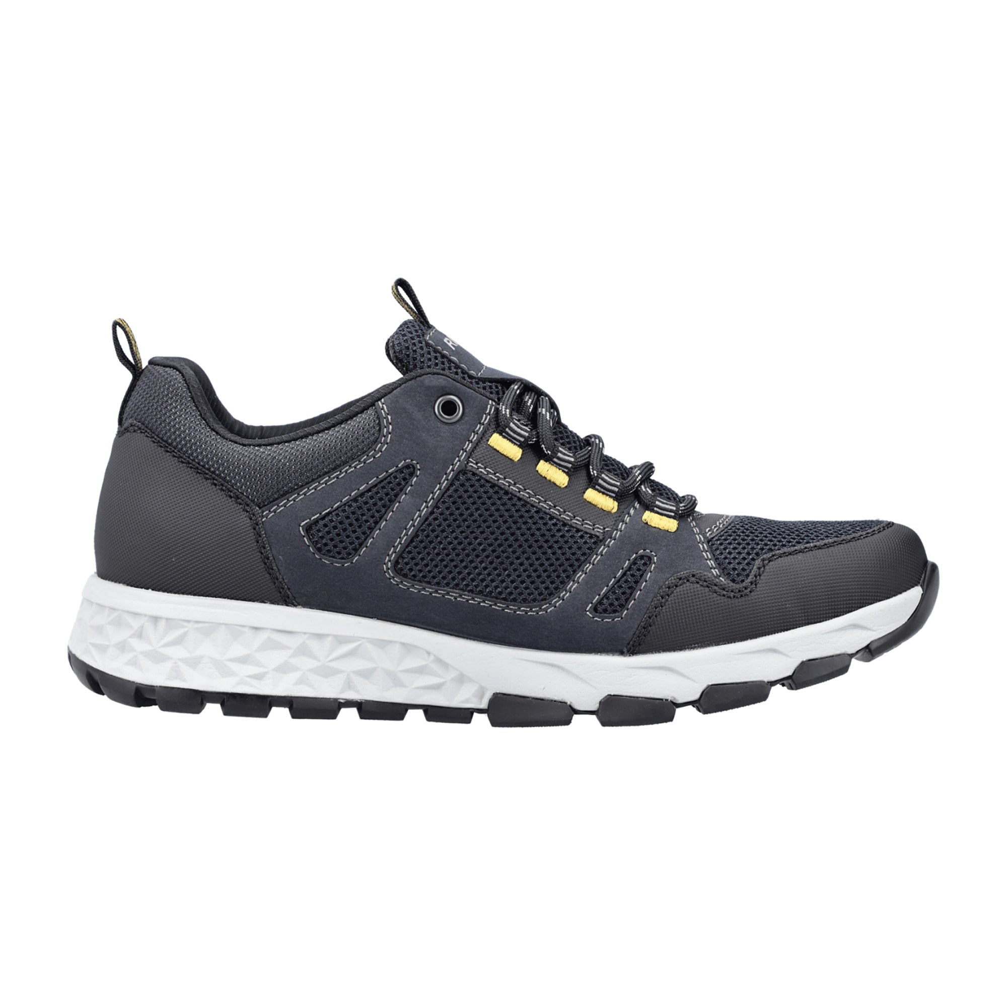 Rieker Men's Blue Comfort Lace-Up Shoes B672014 B67 Water Resistant Synthetic