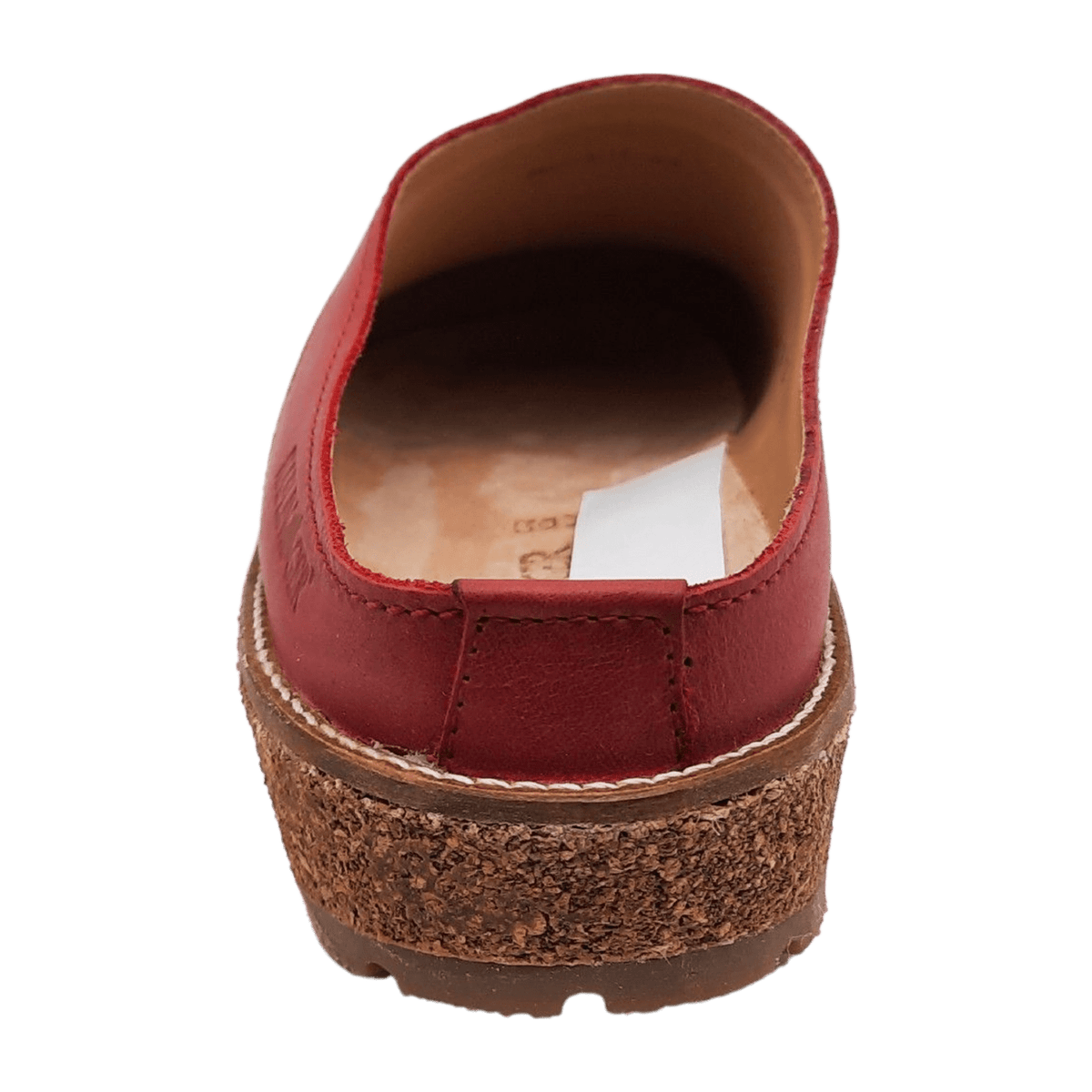Haflinger Neo Travel Women's Leather Clogs Red with Cork Footbed