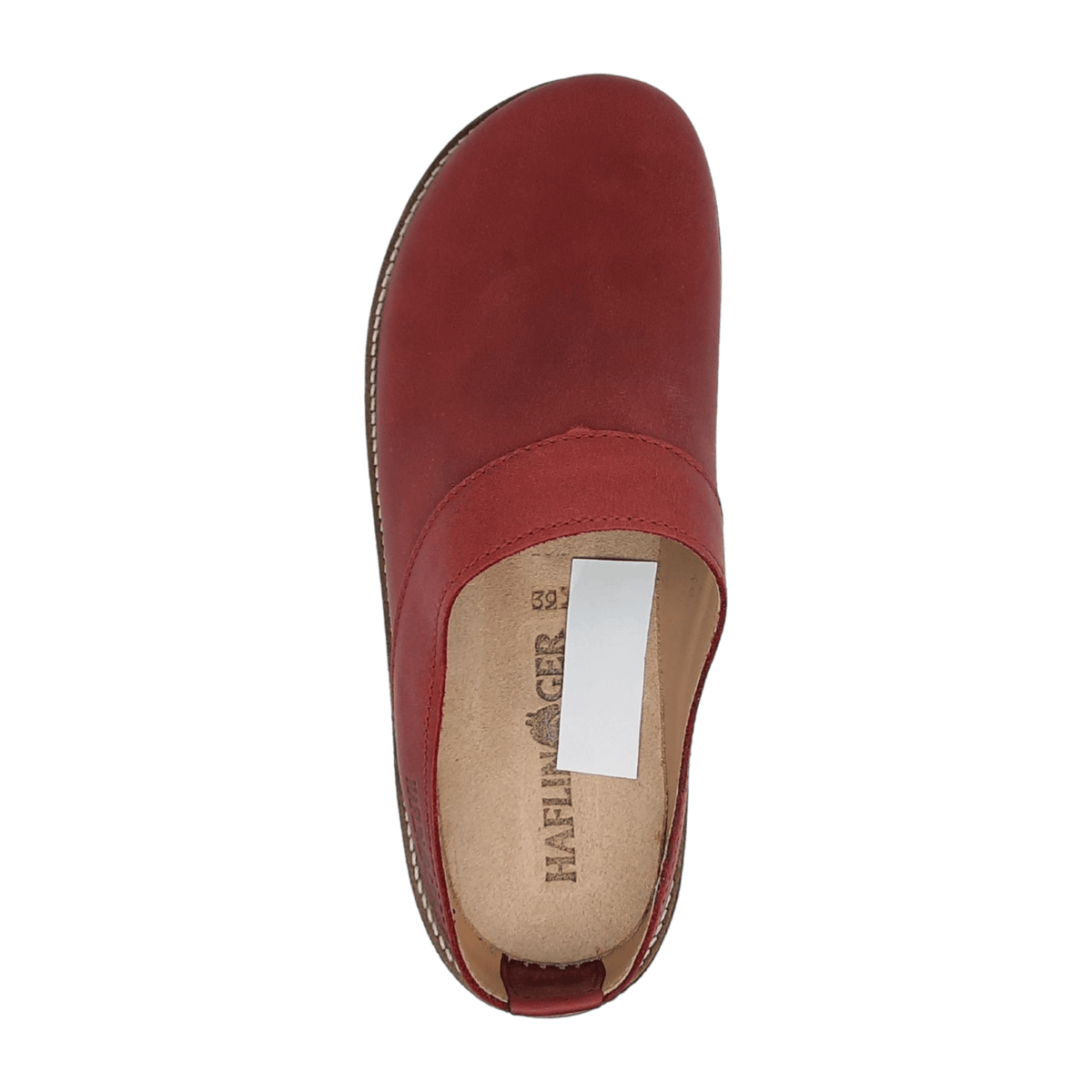 Haflinger Neo Travel Women's Leather Clogs Red with Cork Footbed