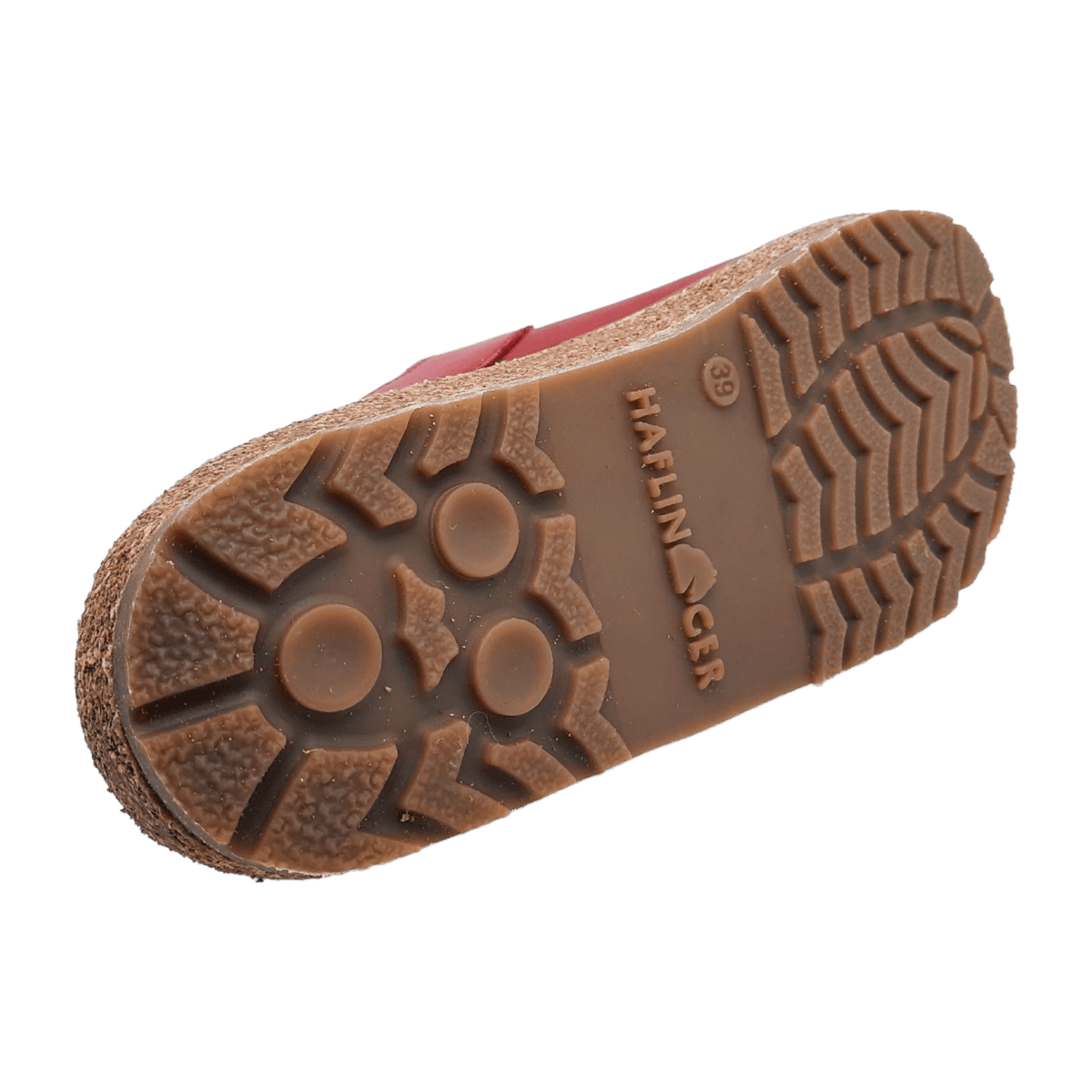 Haflinger Neo Travel Women's Leather Clogs Red with Cork Footbed