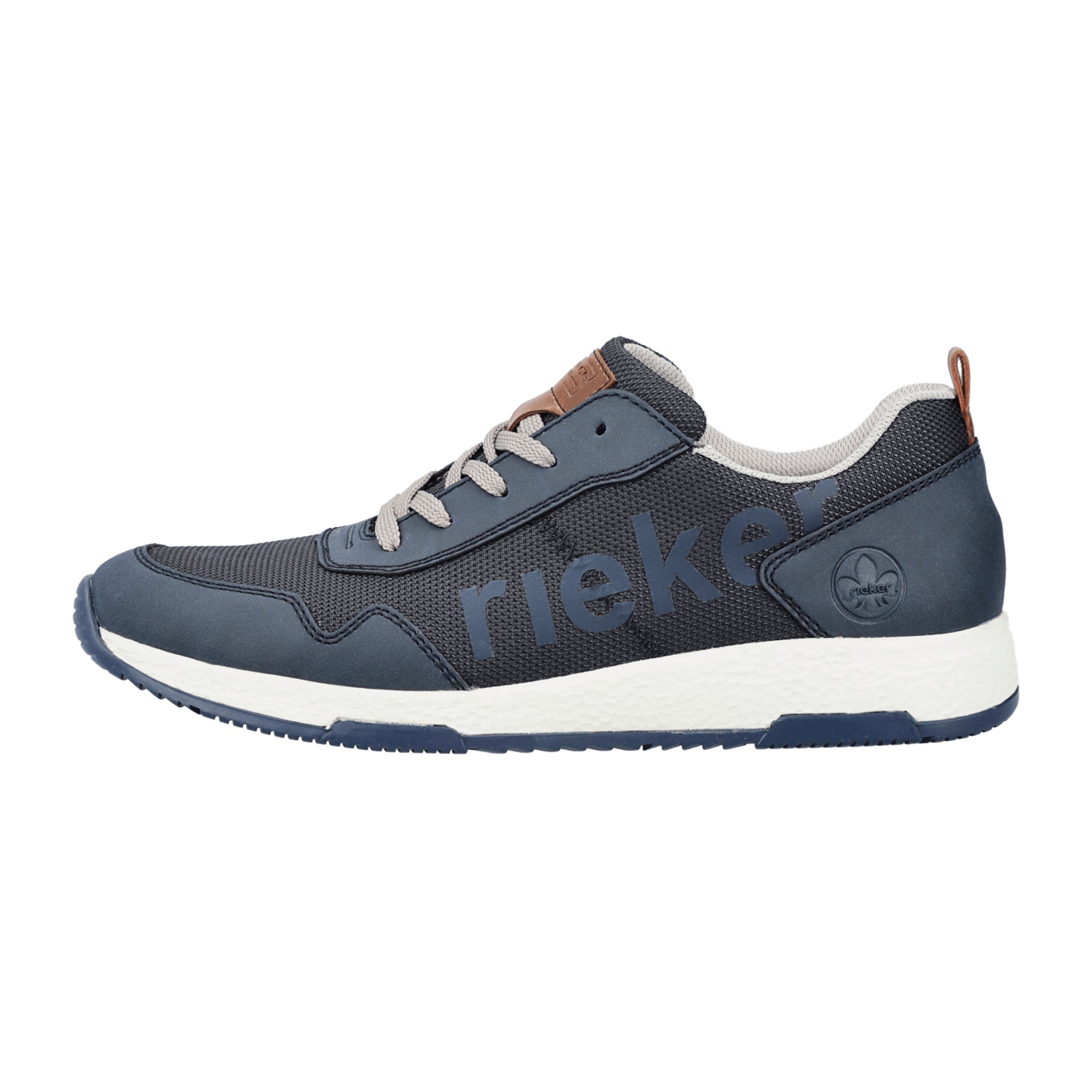 Rieker Men's Blue Casual Lace-Up Shoes B3412-14 Synthetic Textile Lined