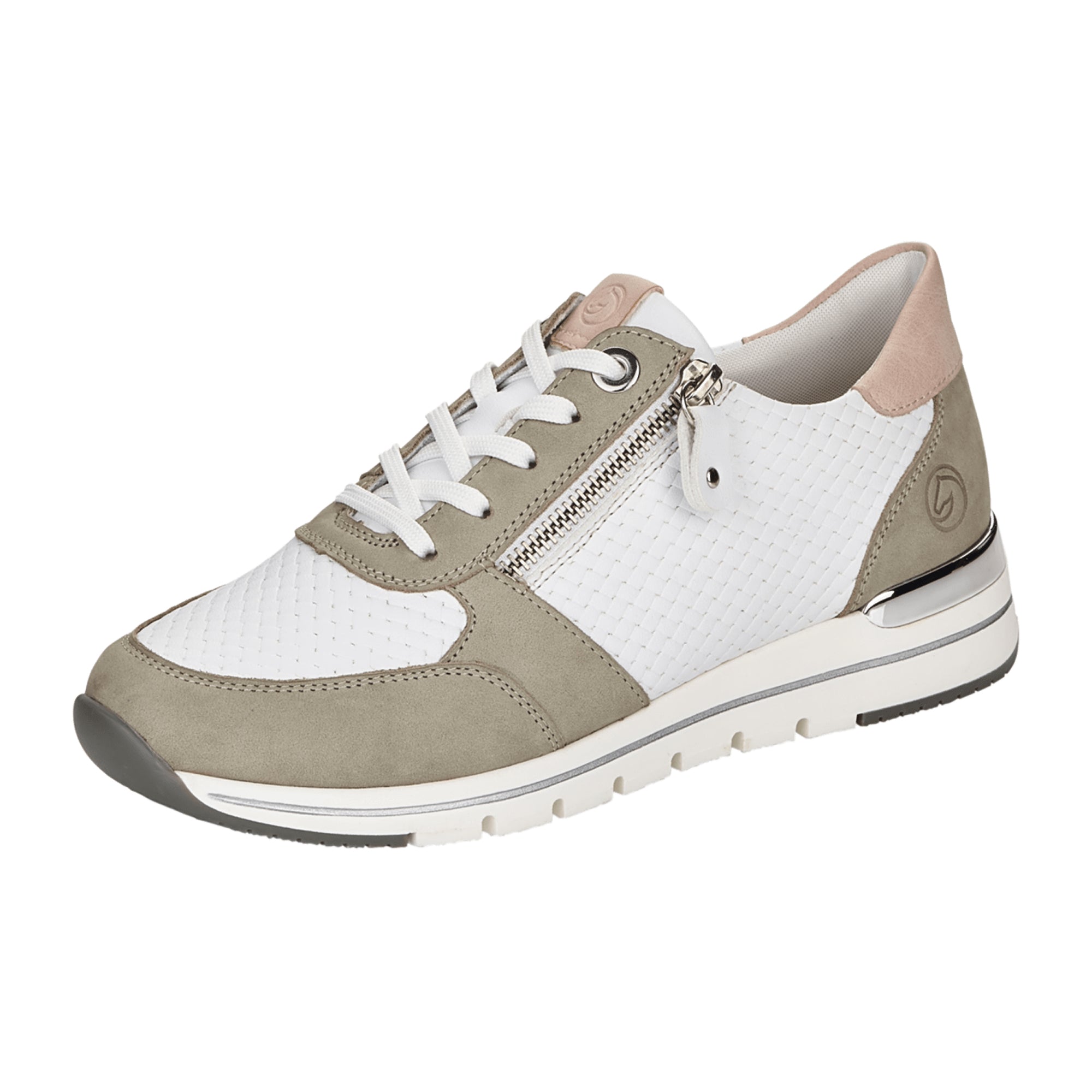 Remonte Women's White Casual Shoes Leather Mix with Removable Insole