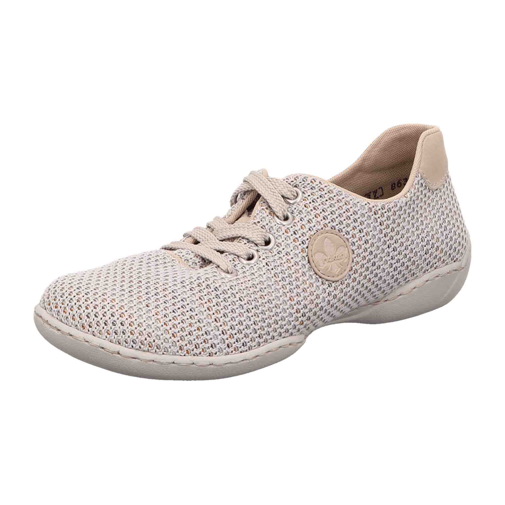 Rieker Comfortable Lace-Up Shoes for Women in Beige Color