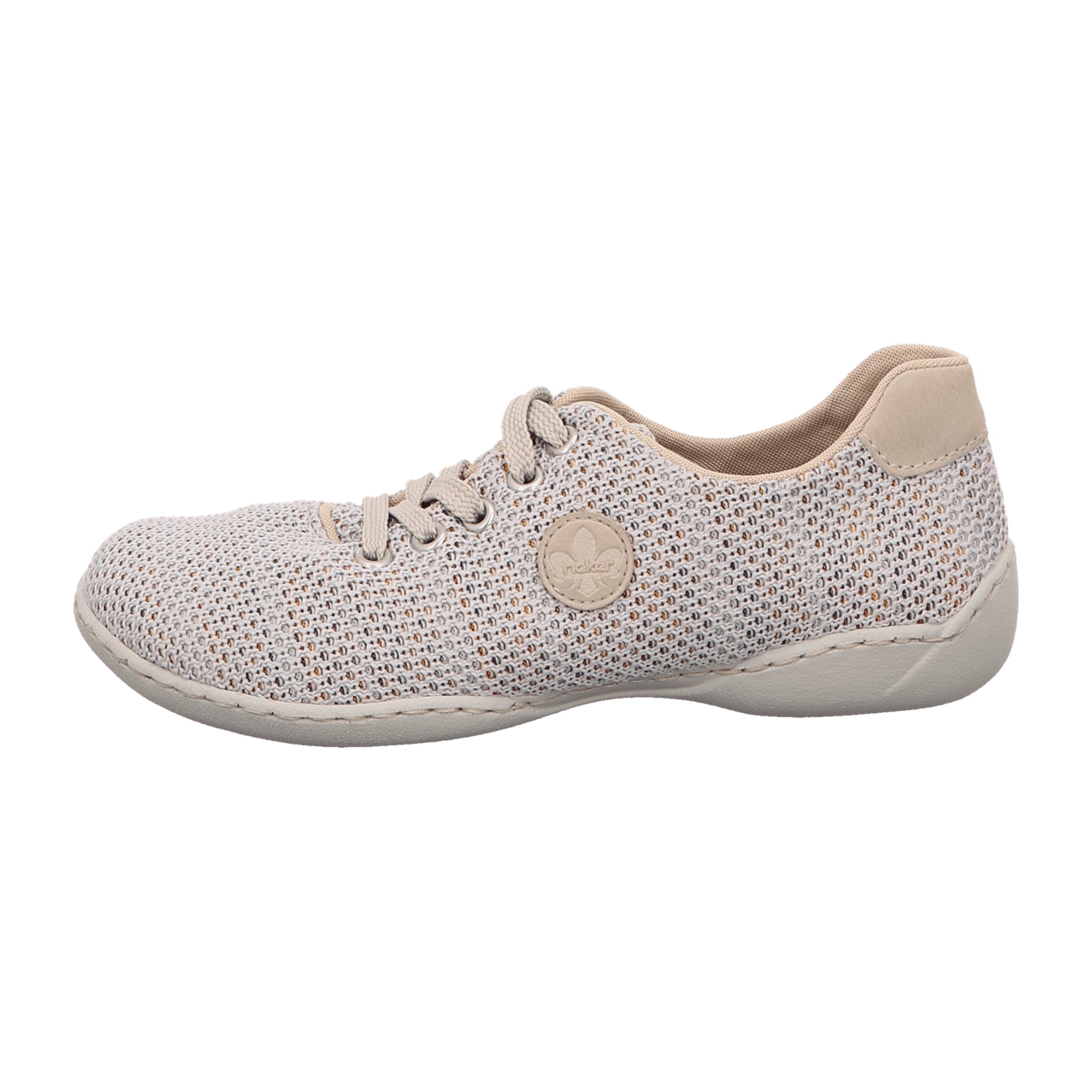 Rieker Comfortable Lace-Up Shoes for Women in Beige Color