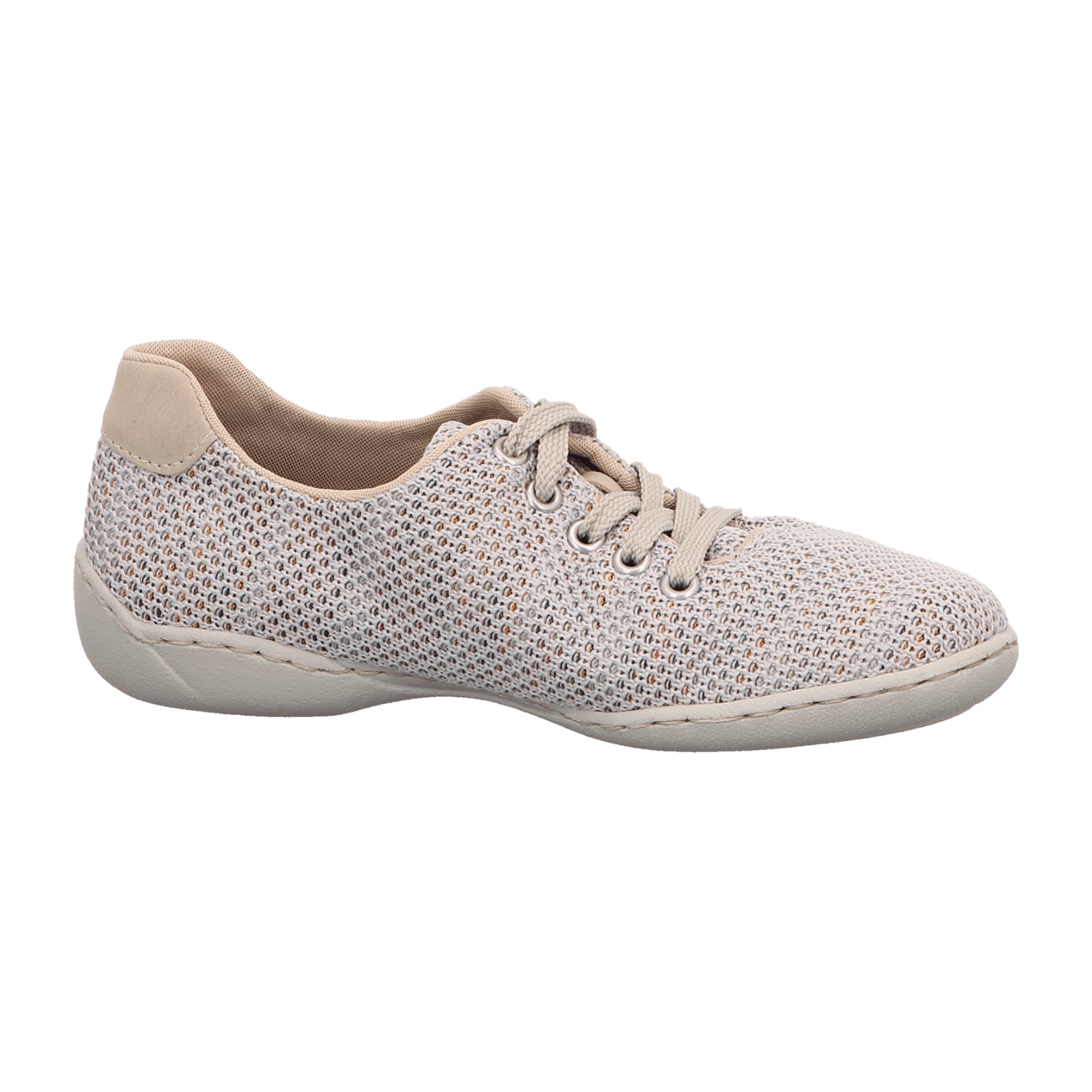 Rieker Comfortable Lace-Up Shoes for Women in Beige Color
