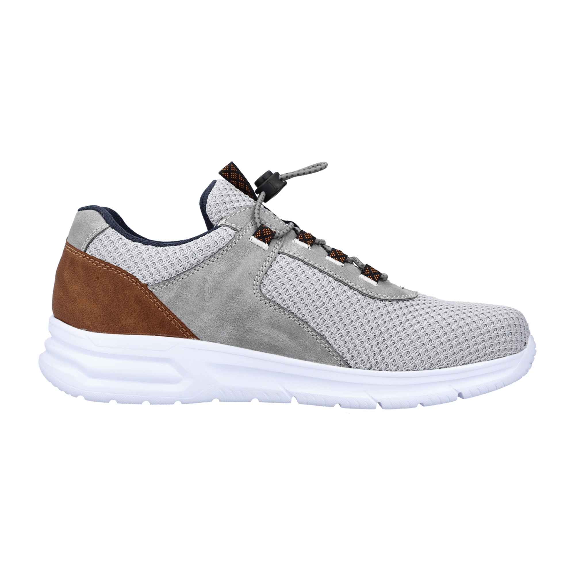 Rieker Beige Men's Slip-On Shoes with Elastic Entry and Antistress Comfort