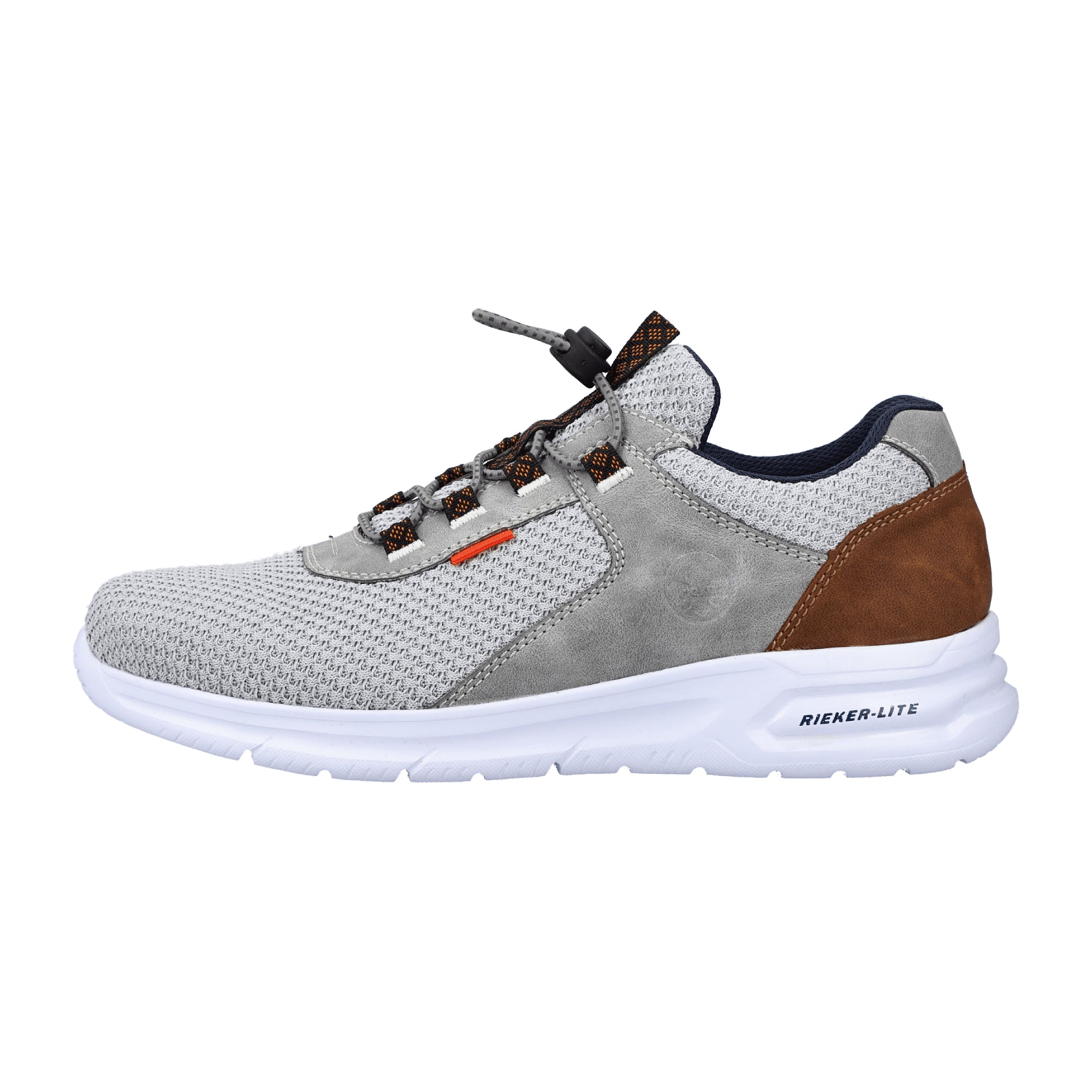 Rieker Beige Men's Slip-On Shoes with Elastic Entry and Antistress Comfort