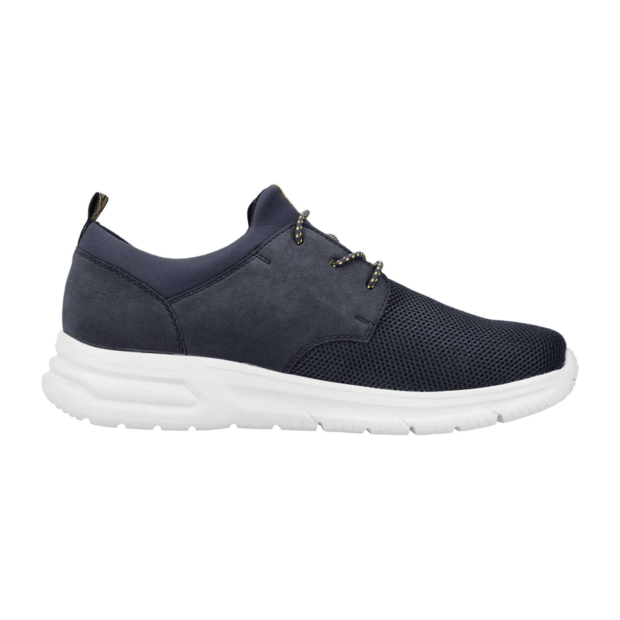 Rieker Men's Blue Sporty Lace-Up Shoes with Comfortable Elastic Insert and Soft Sole