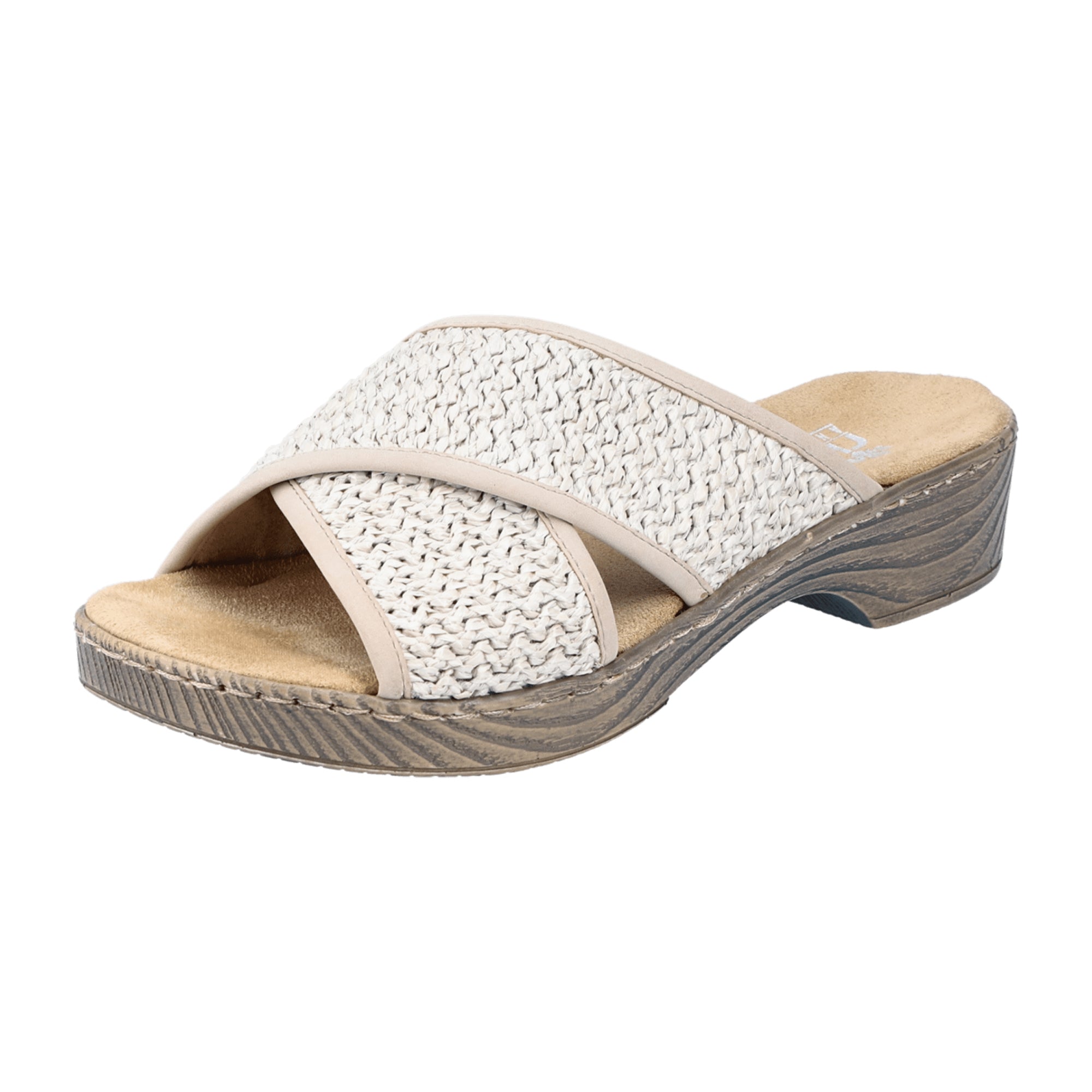 Rieker Comfortable Beige Slip-On Sandals for Women Spring Summer