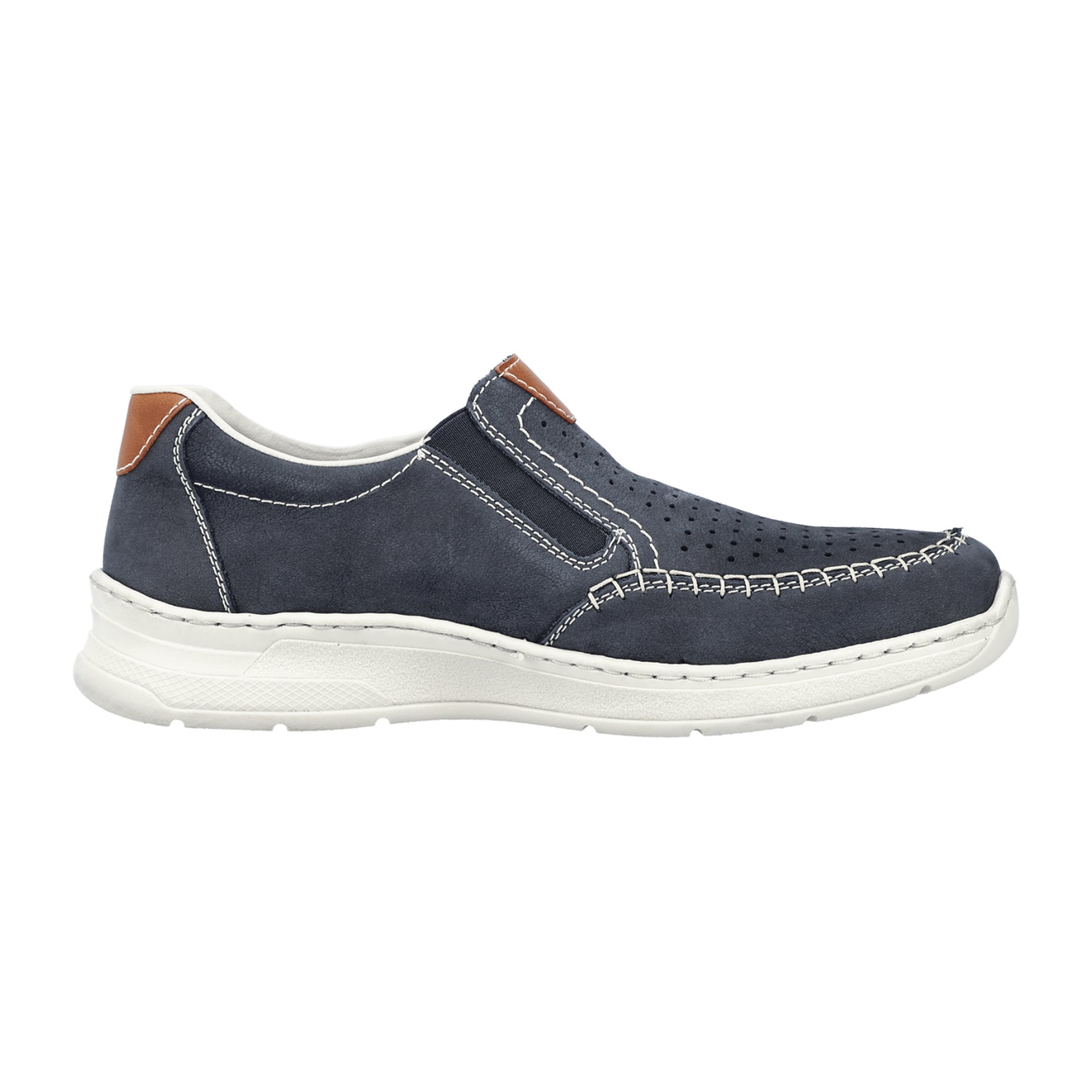 Rieker Men's Blue Slip-On Shoes Comfortable Synthetic Upper Fast Shipping