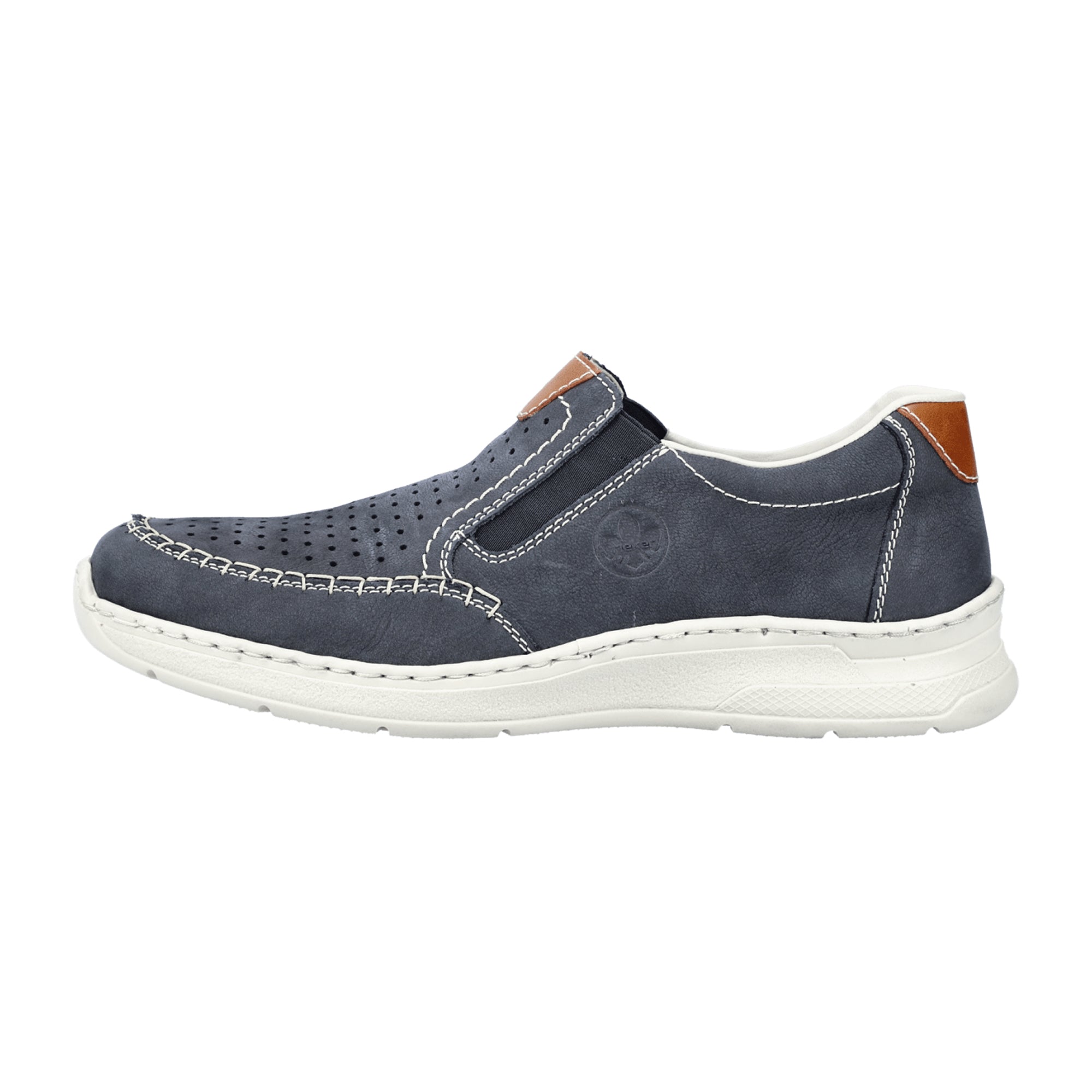 Rieker Men's Blue Slip-On Shoes Comfortable Synthetic Upper Fast Shipping