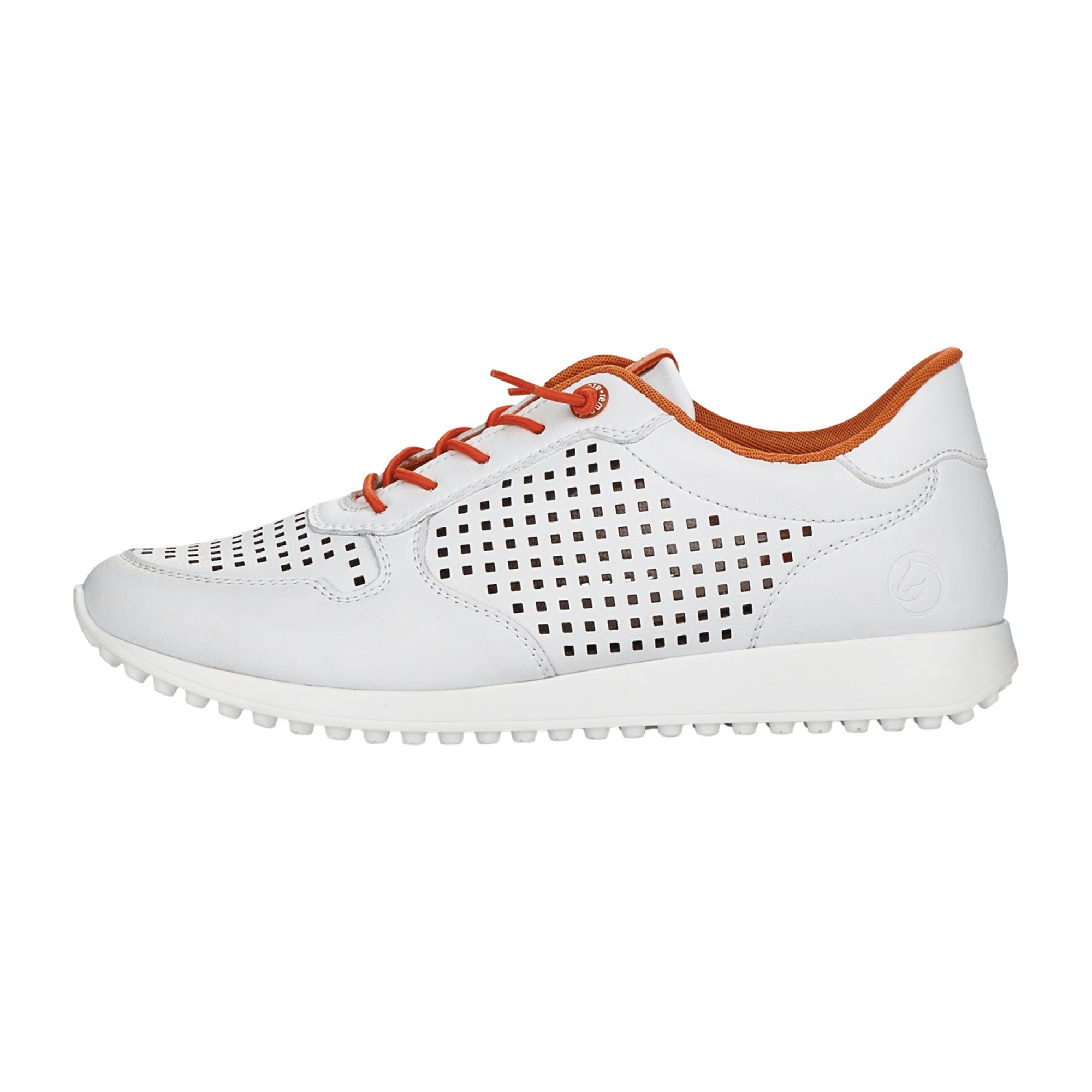 Remonte Women's White Athletic Lace-Up Leather Shoes