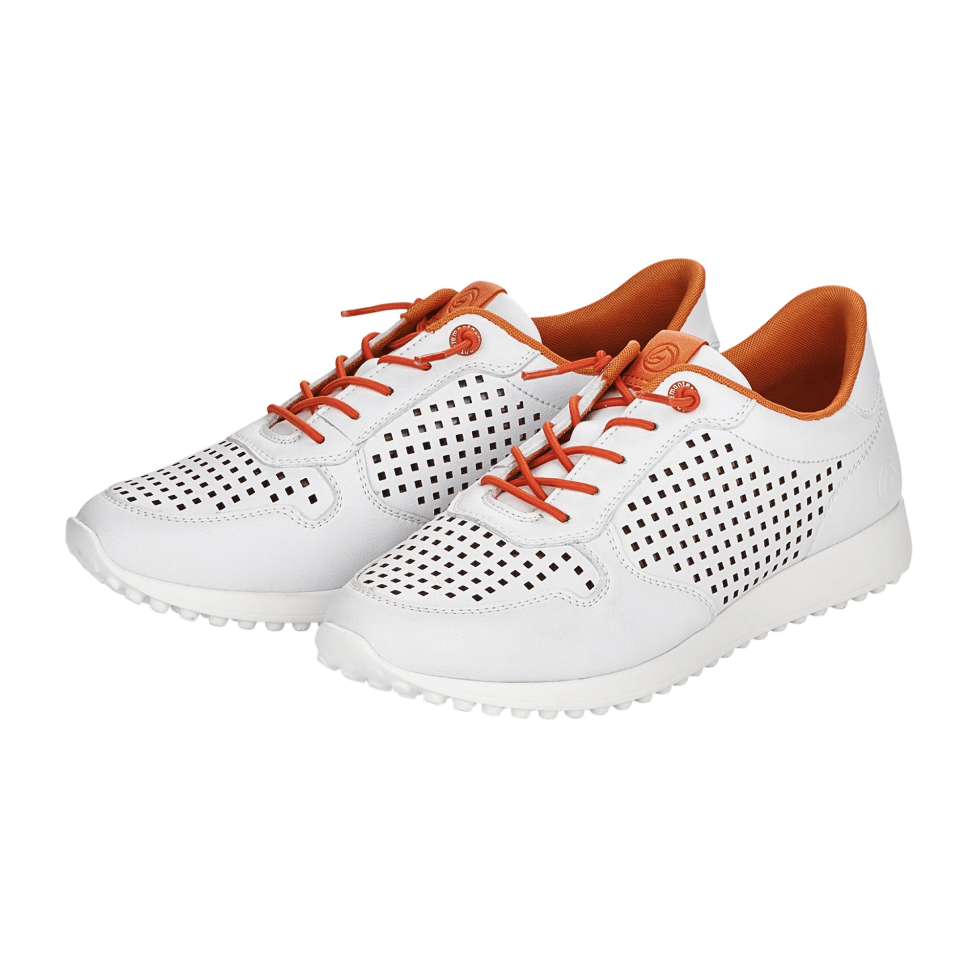 Remonte Women's White Athletic Lace-Up Leather Shoes