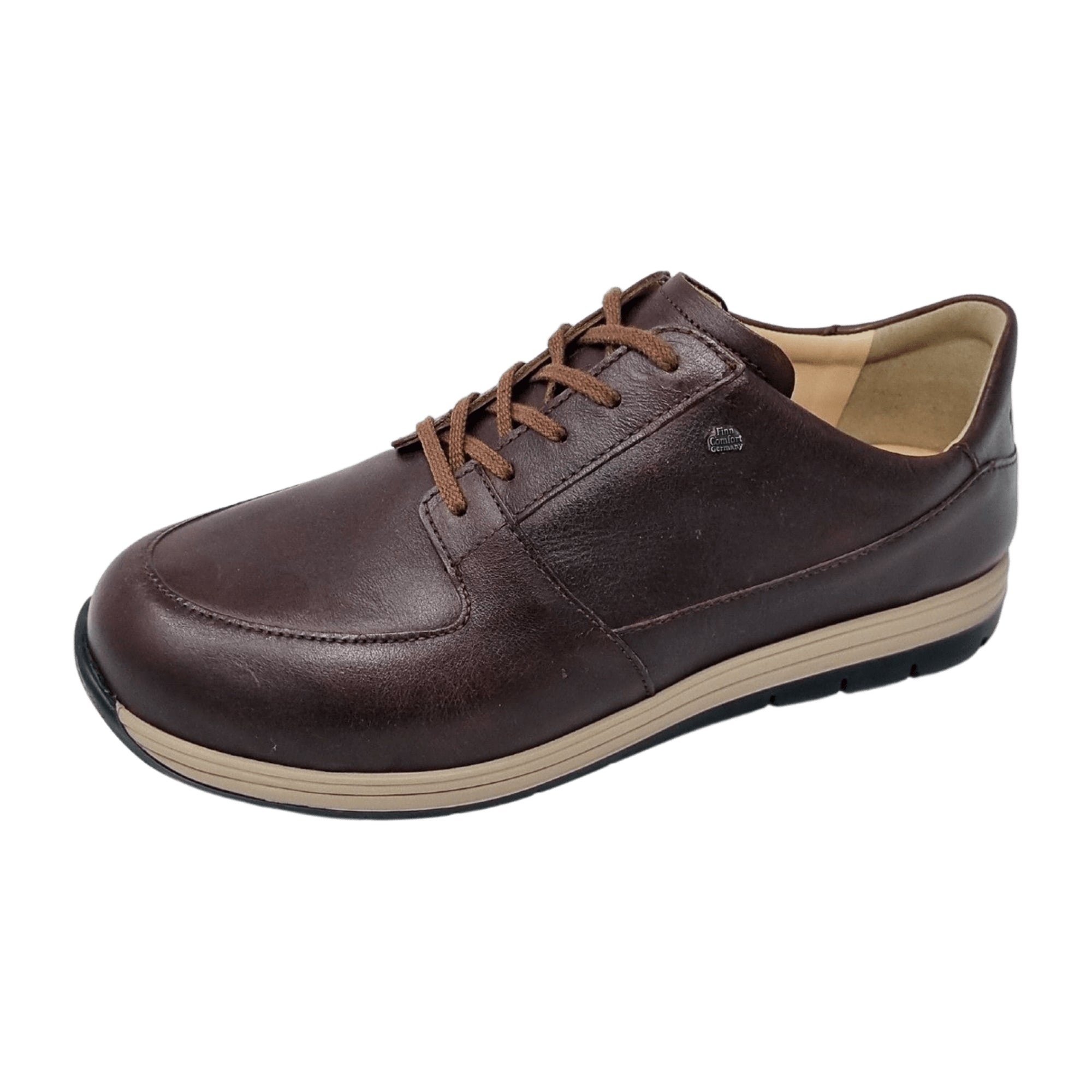 Finn Comfort Vernon Men's Comfort Shoes, Stylish Brown Leather