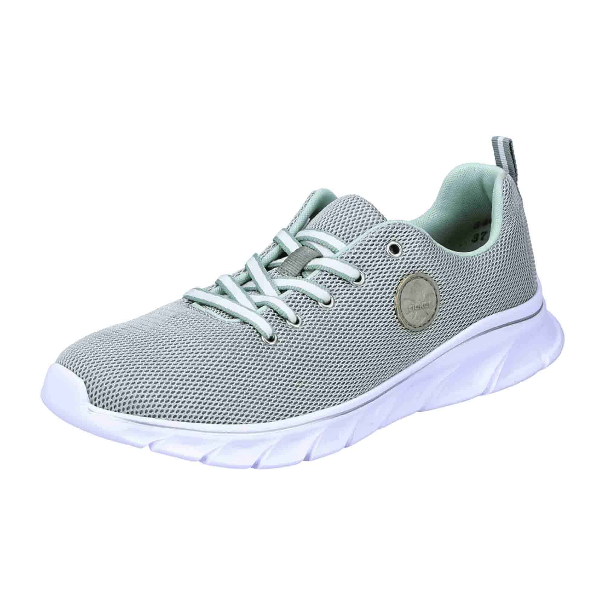 Rieker Women's Green Sneakers with Removable Insole and Lightweight Sole