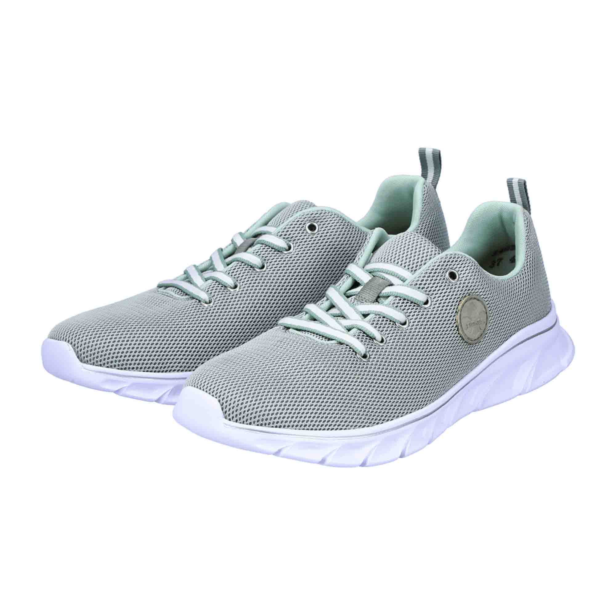 Rieker Women's Green Sneakers with Removable Insole and Lightweight Sole
