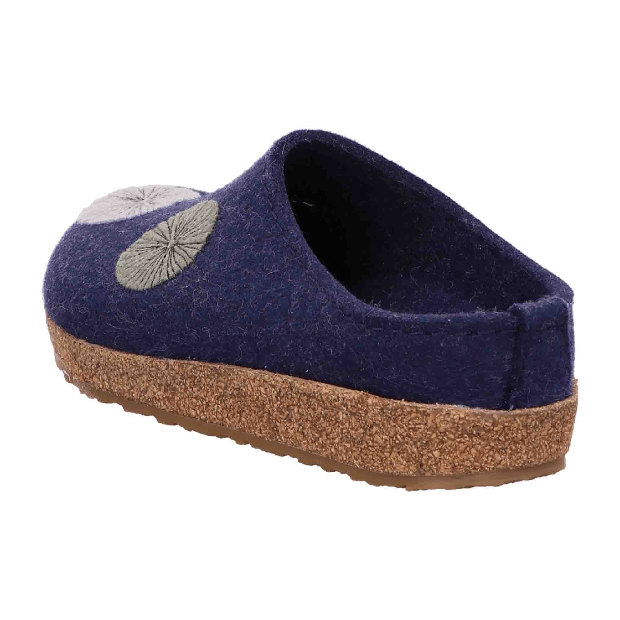 Haflinger Grizzly Radius Women's Clogs, Stylish Blue Comfort Slip-Ons