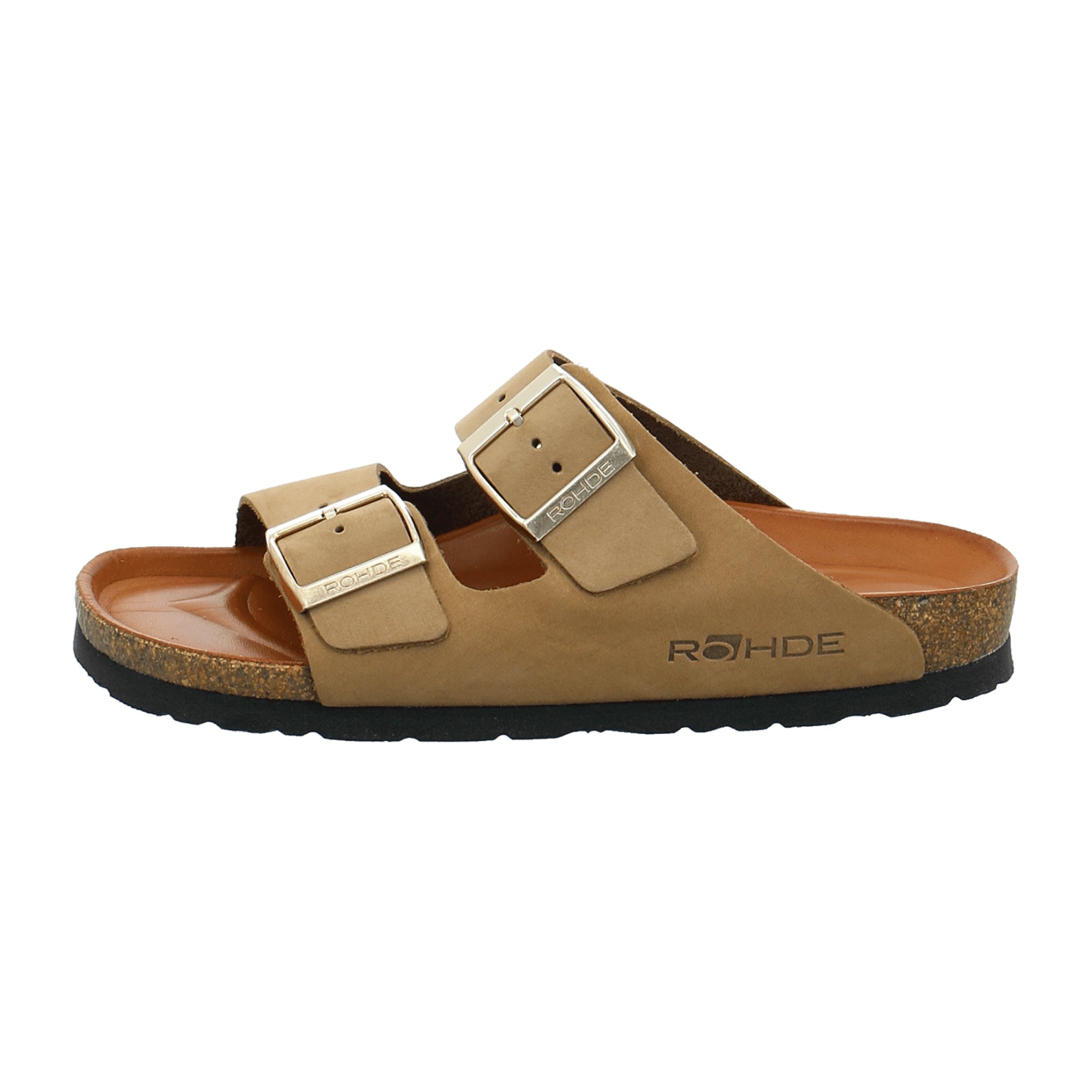 Rohde Classic Brown Leather Women's Slip-On Sandals Spring Summer Collection