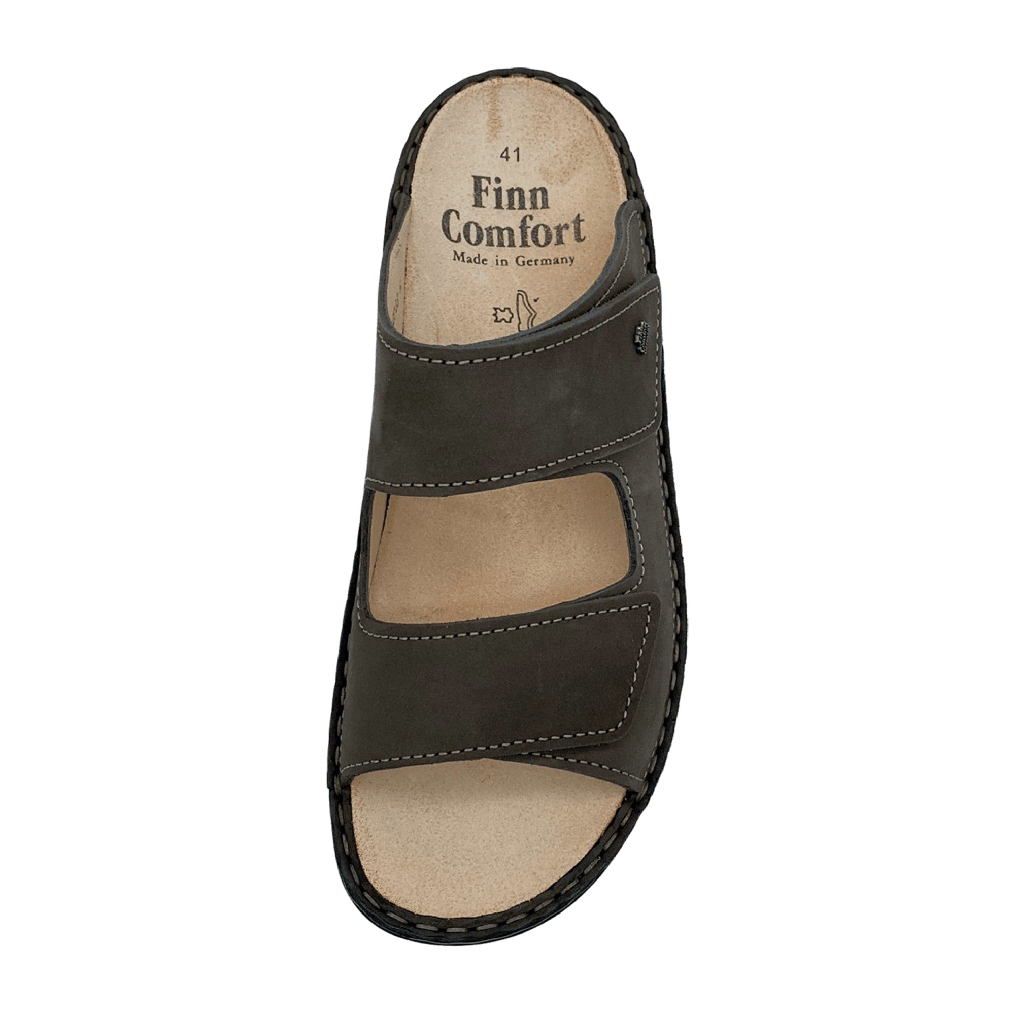 Finn Comfort RAB Men's Classic Slip-On Sandals, Elegant Brown