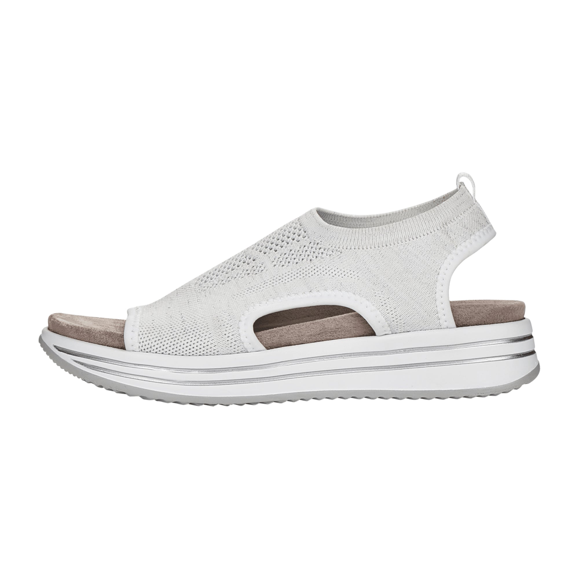 Remonte Women's Sporty Sandals White Lightweight Comfortable Everyday Shoes