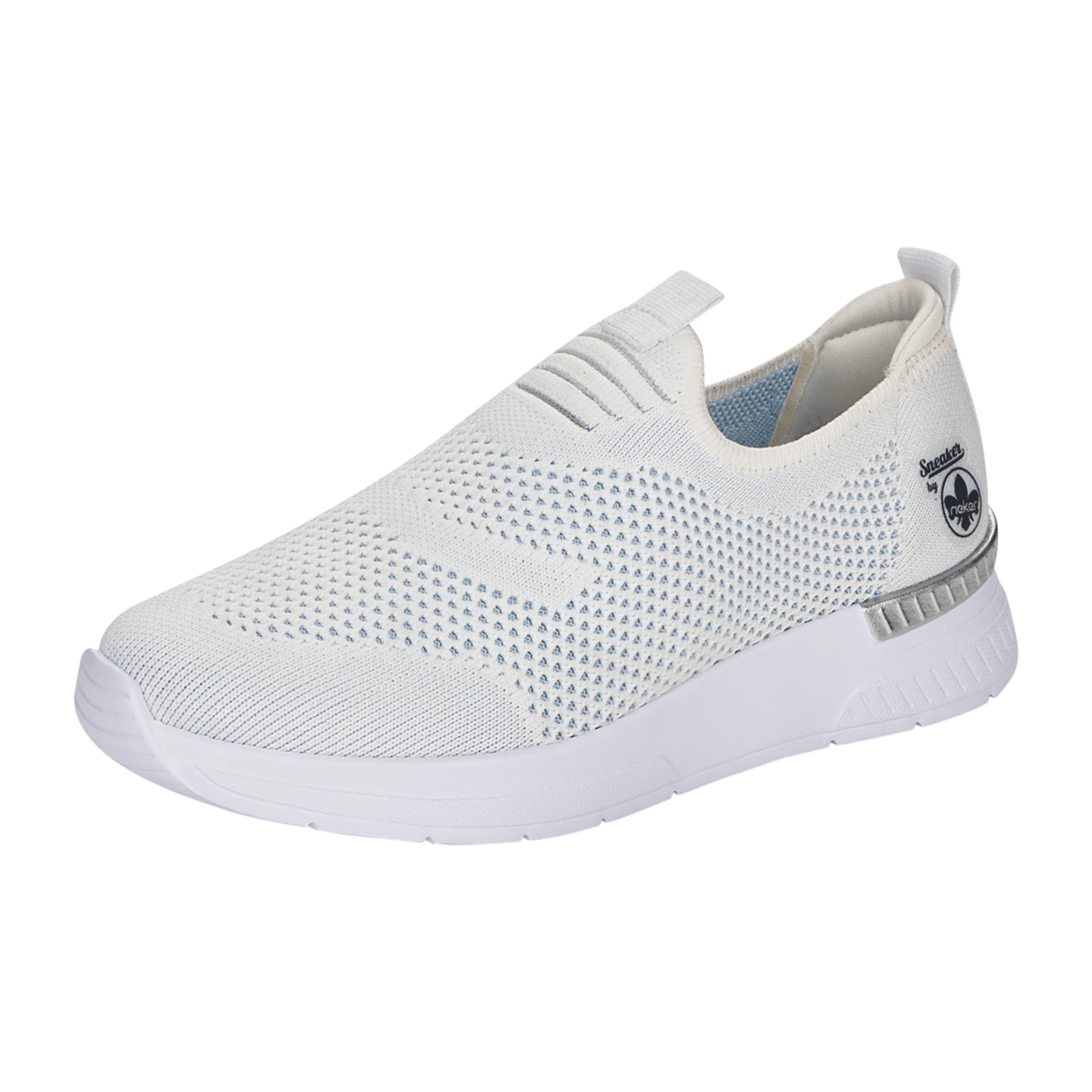 Rieker Women's Sporty Slip-On Shoes White Casual Comfortable Footwear