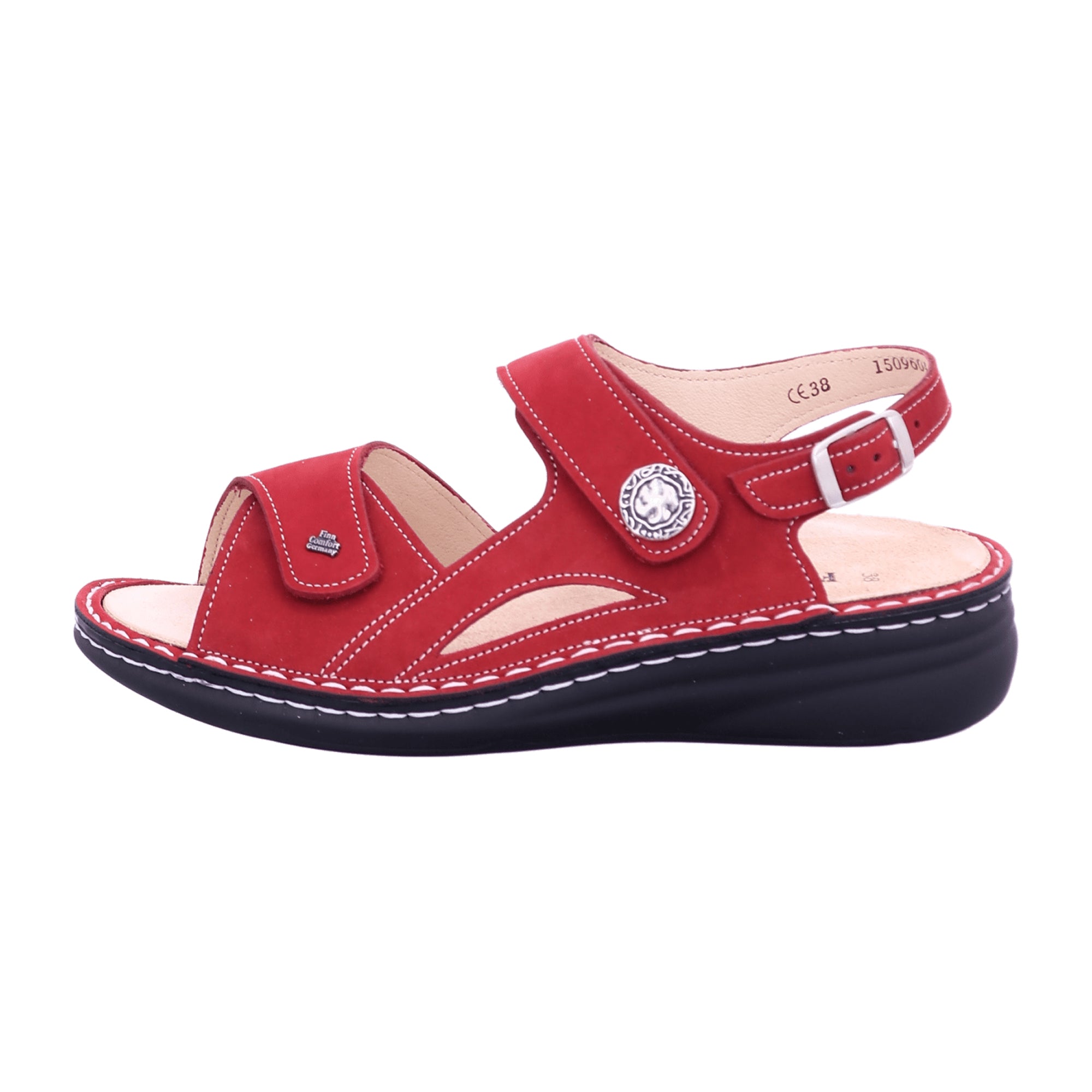 Finn Comfort Barbuda Women's Red Comfort Sandals - Stylish & Supportive