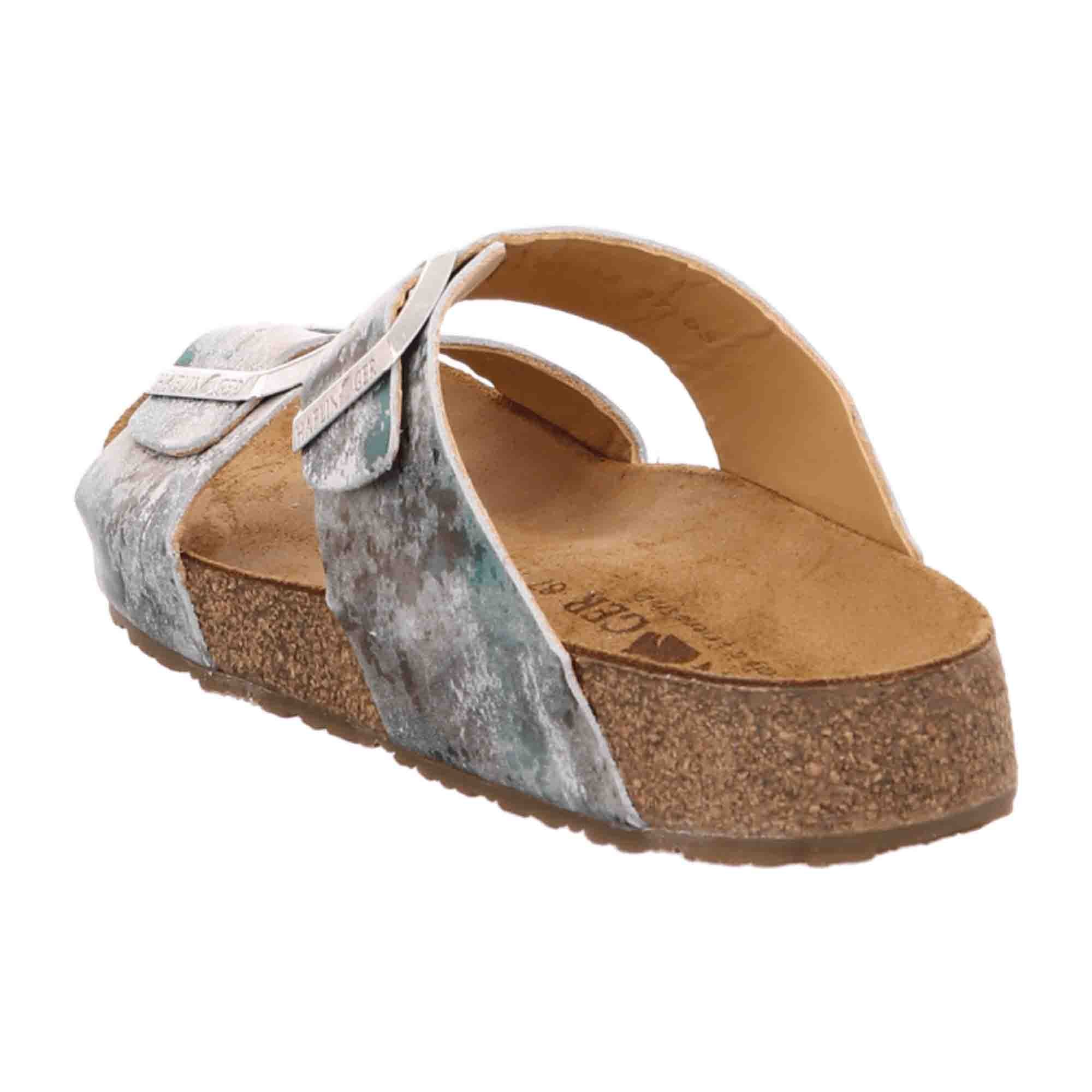 Haflinger Bio Andrea Aqua Fantasy Women's Sandals, Silver - Size EU 37 - Stylish & Eco-Friendly