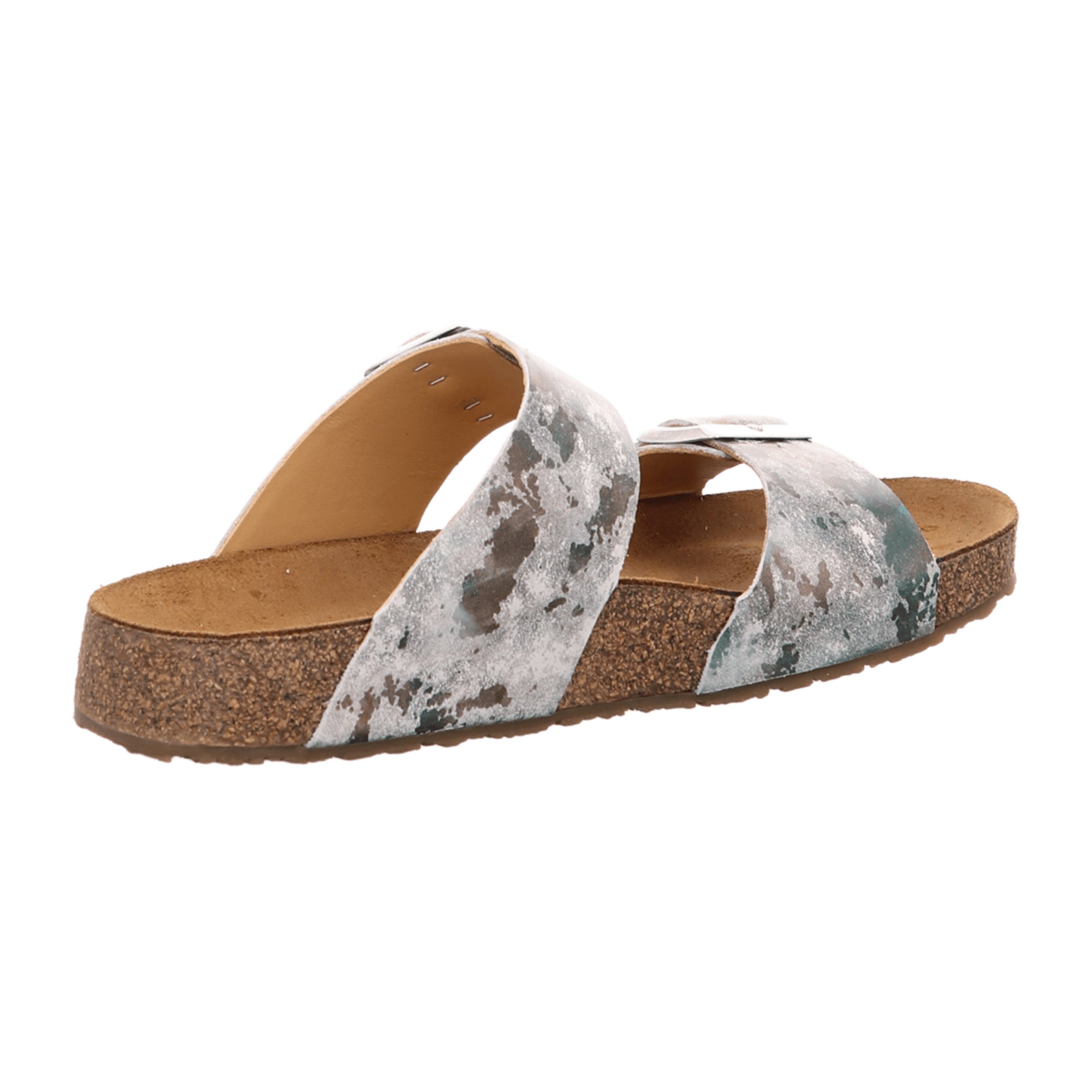 Haflinger Bio Andrea Aqua Fantasy Women's Sandals, Silver - Size EU 37 - Stylish & Eco-Friendly