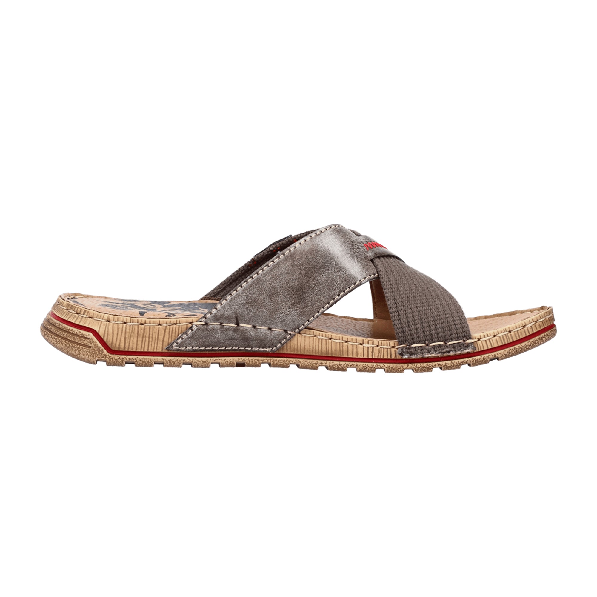 Rieker 2195925 Silver Slip-On Shoes for Spring/Summer with Wedge Heel