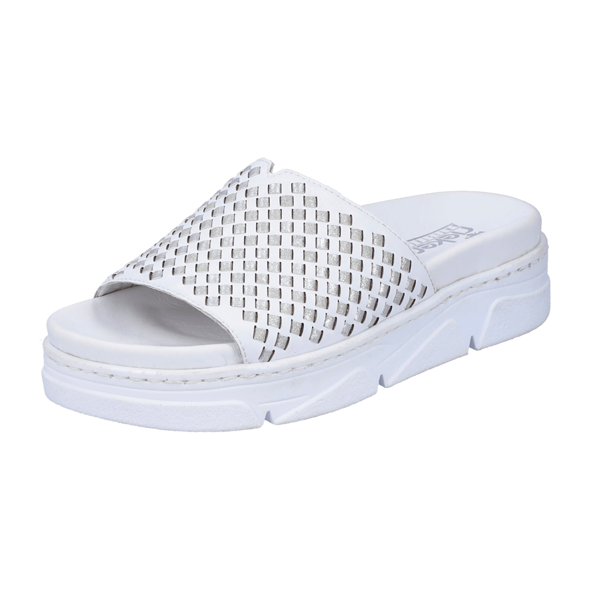 Rieker Women's White Slip-On Shoes Comfortable Synthetic Spring Summer