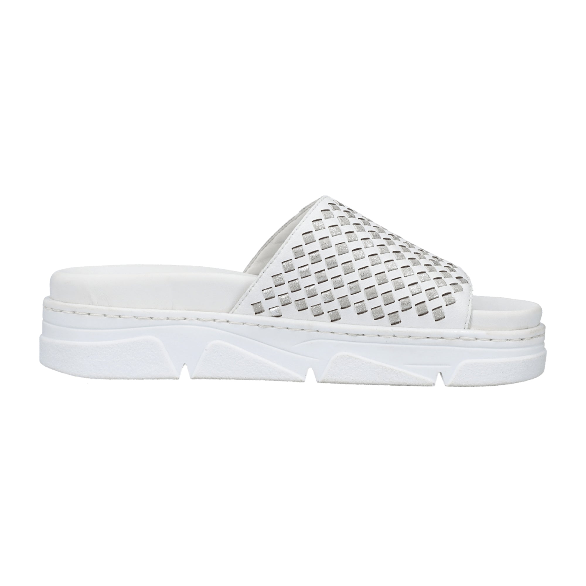 Rieker Women's White Slip-On Shoes Comfortable Synthetic Spring Summer