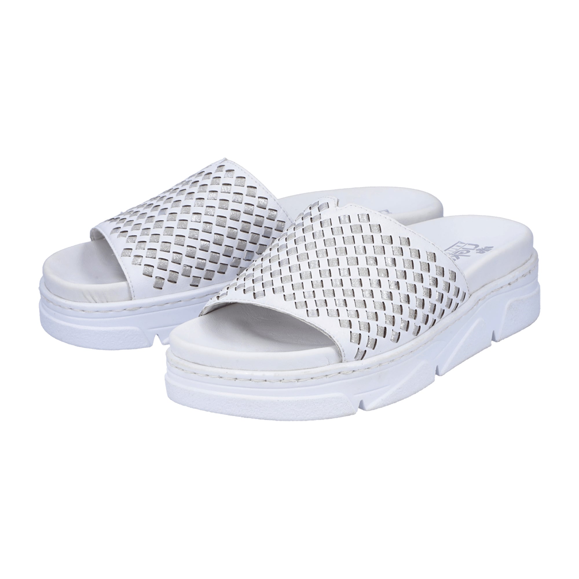 Rieker Women's White Slip-On Shoes Comfortable Synthetic Spring Summer