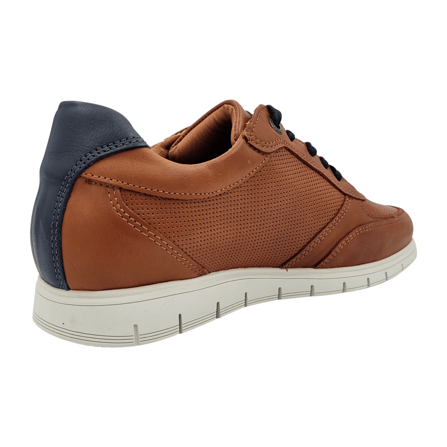 ARA Men's Brown Smooth Leather High-Top Lace-Up Shoes with Round Toe, Rubber Sole, and Cold-Weather Lining