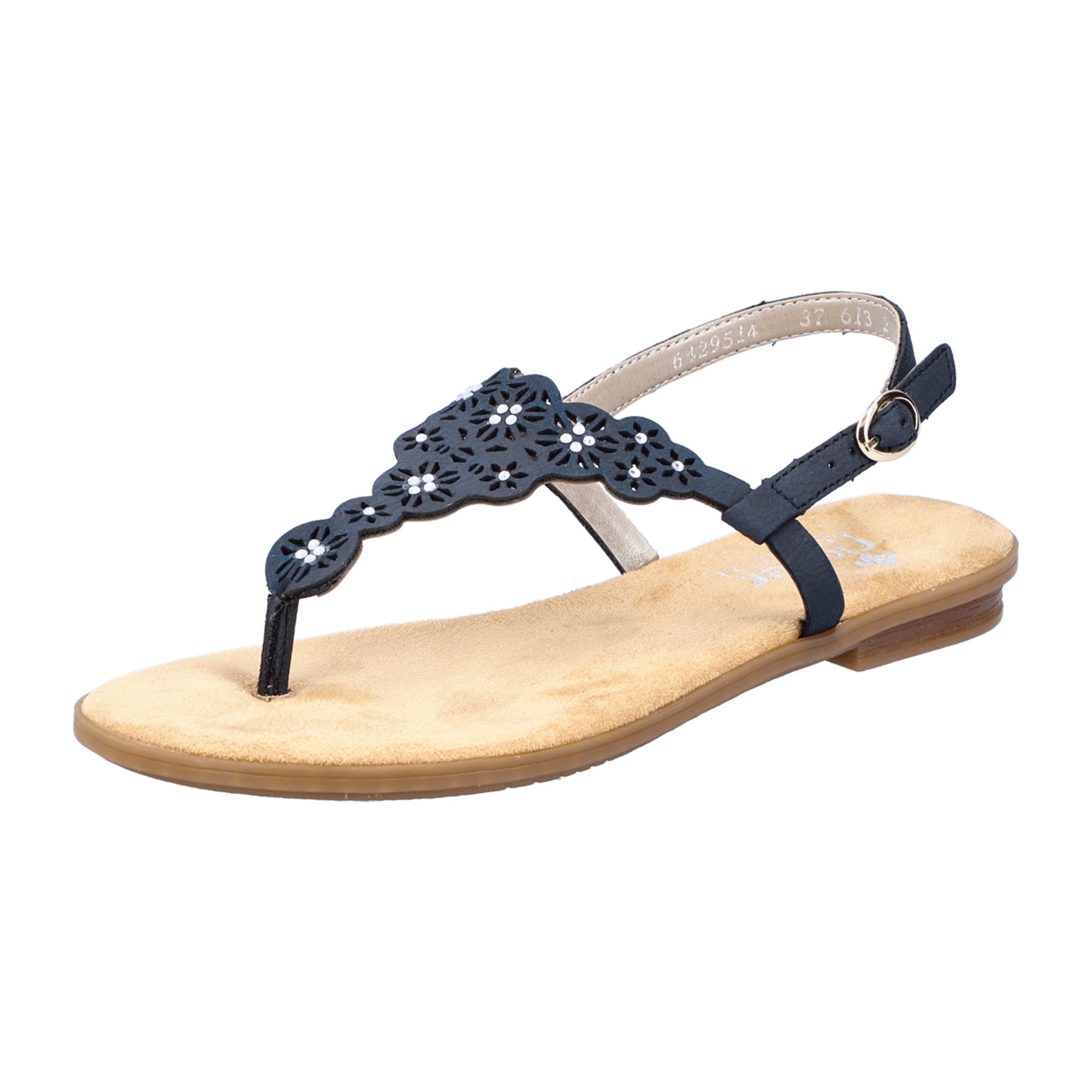 Rieker FSK Blue Women's Sandals with Buckle and Elastic Strap for Spring/Summer