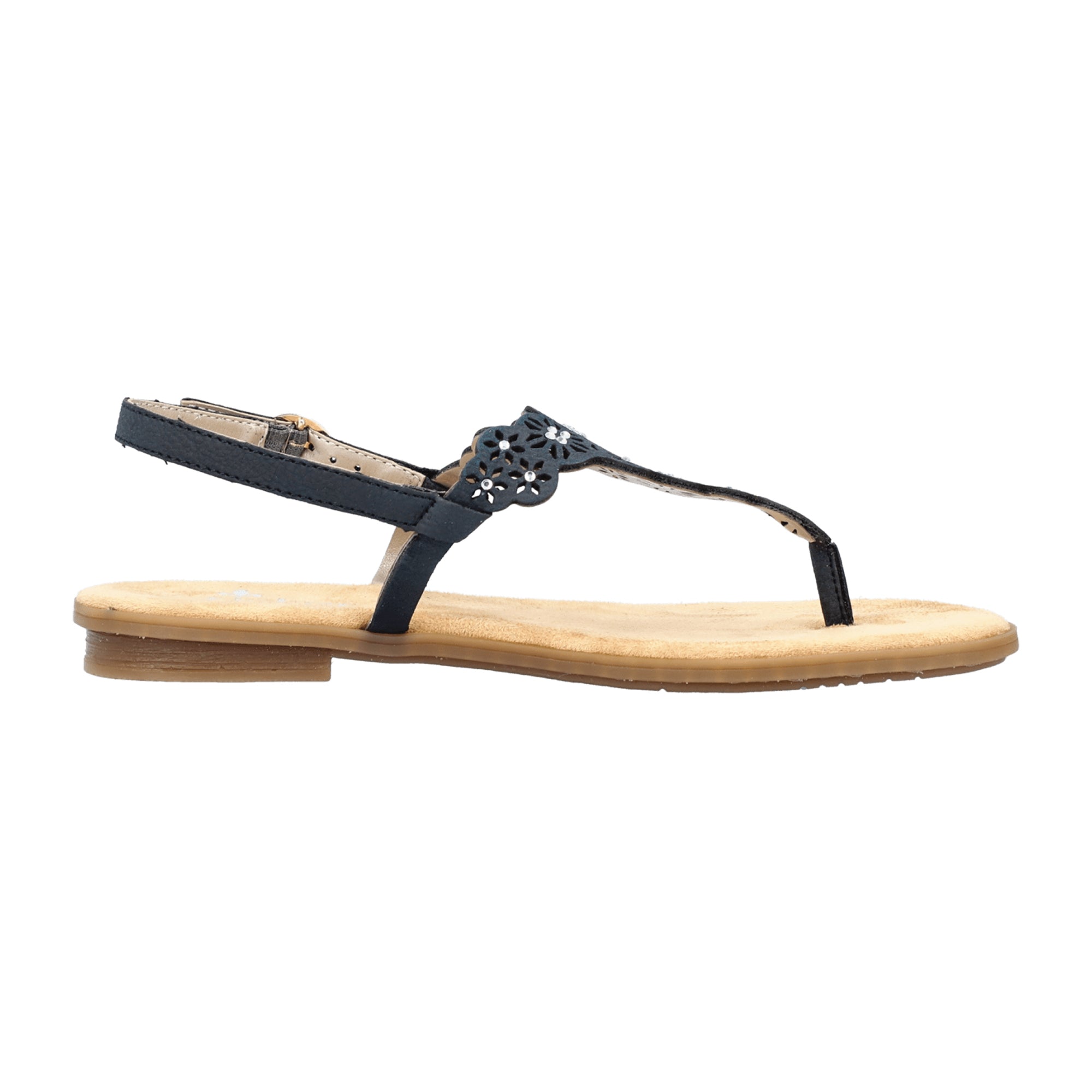 Rieker FSK Blue Women's Sandals with Buckle and Elastic Strap for Spring/Summer