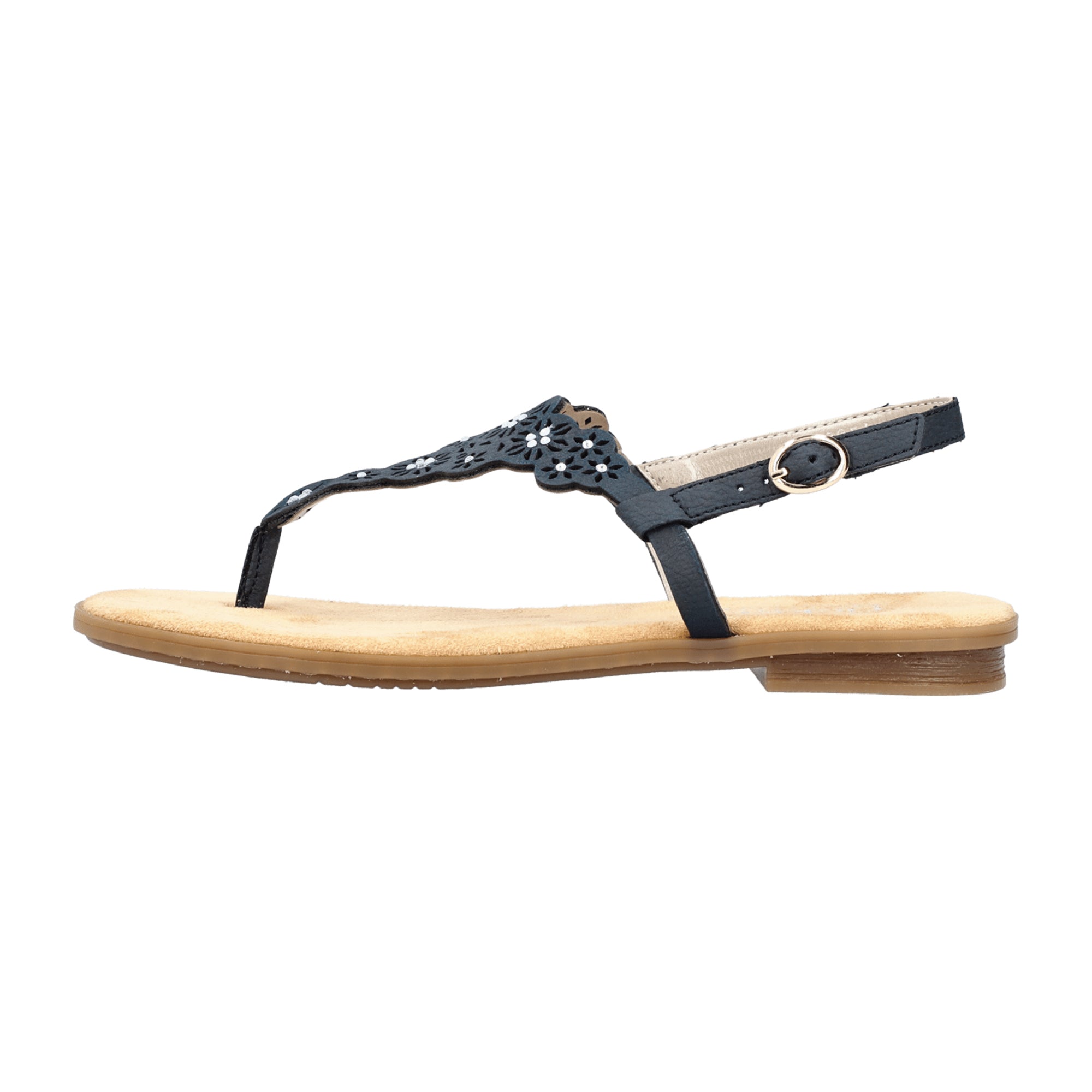 Rieker FSK Blue Women's Sandals with Buckle and Elastic Strap for Spring/Summer